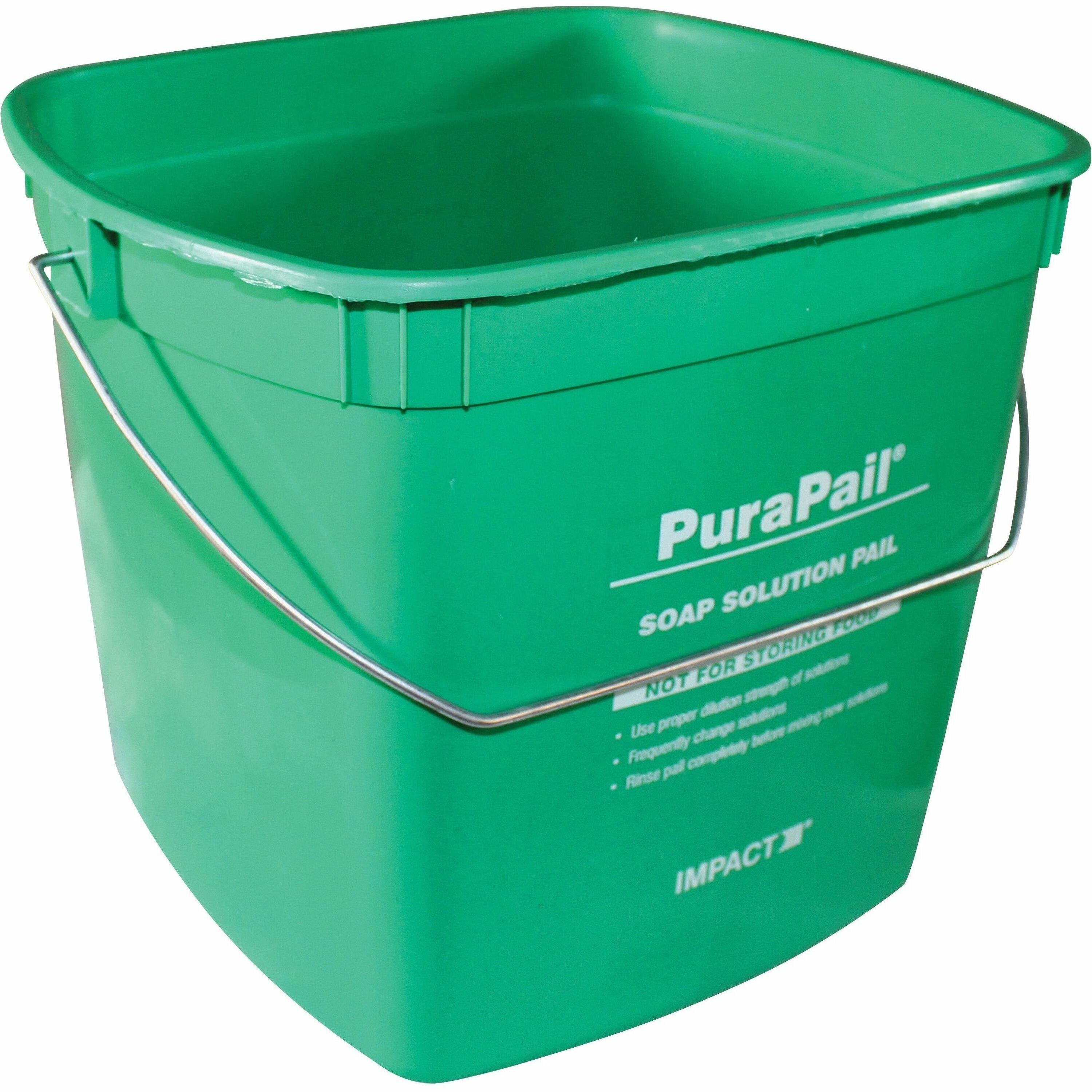 PuraPail Utility Cleaning Bucket - 1.50 gal - 7.7" x 8.1" - Green - 1 Each -