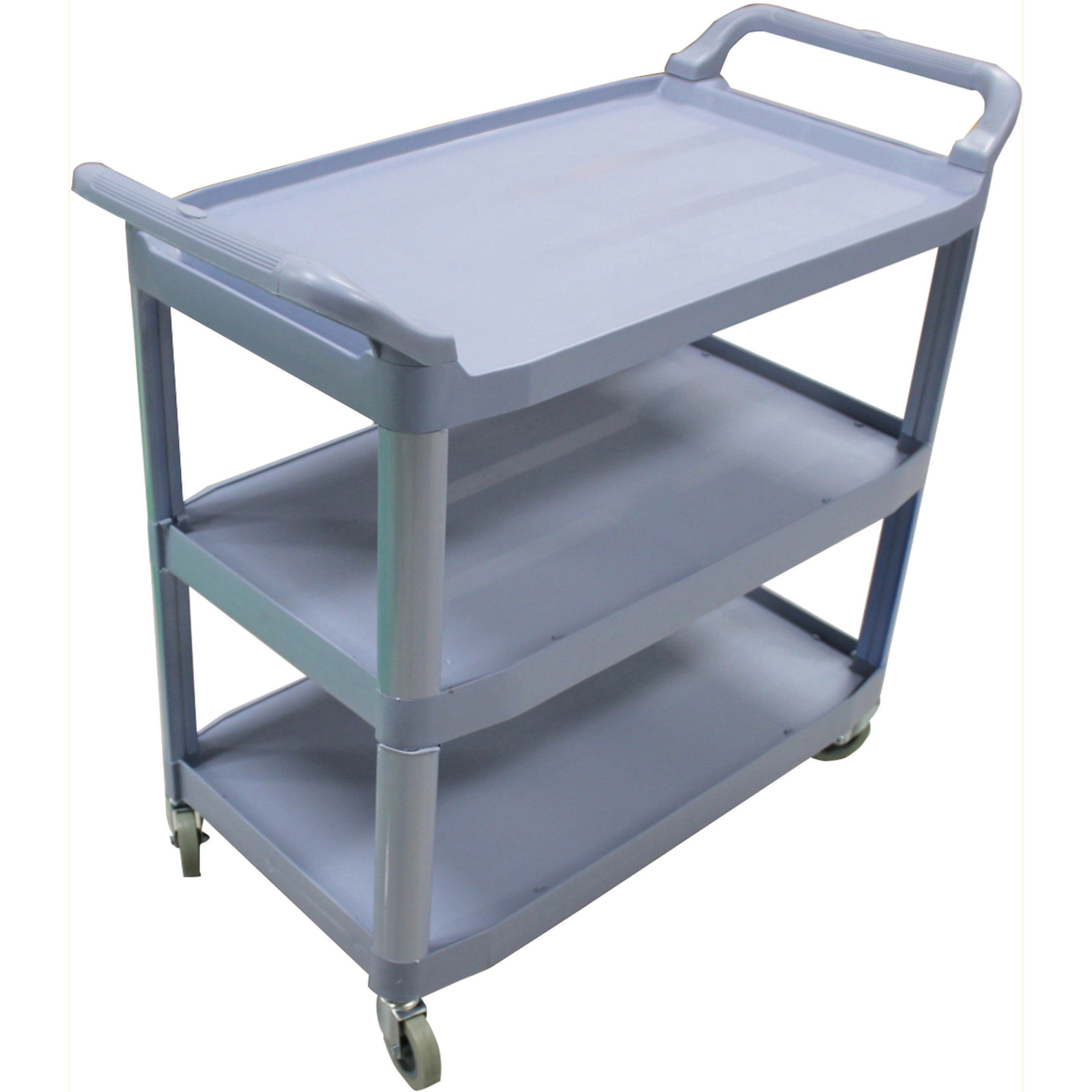 Impact 3-Shelf Bussing Cart - 3 Shelf - 200 lb Capacity - 4" Caster Size - 40" Length x 20" Width x 38" Height - Gray - 1 Each -