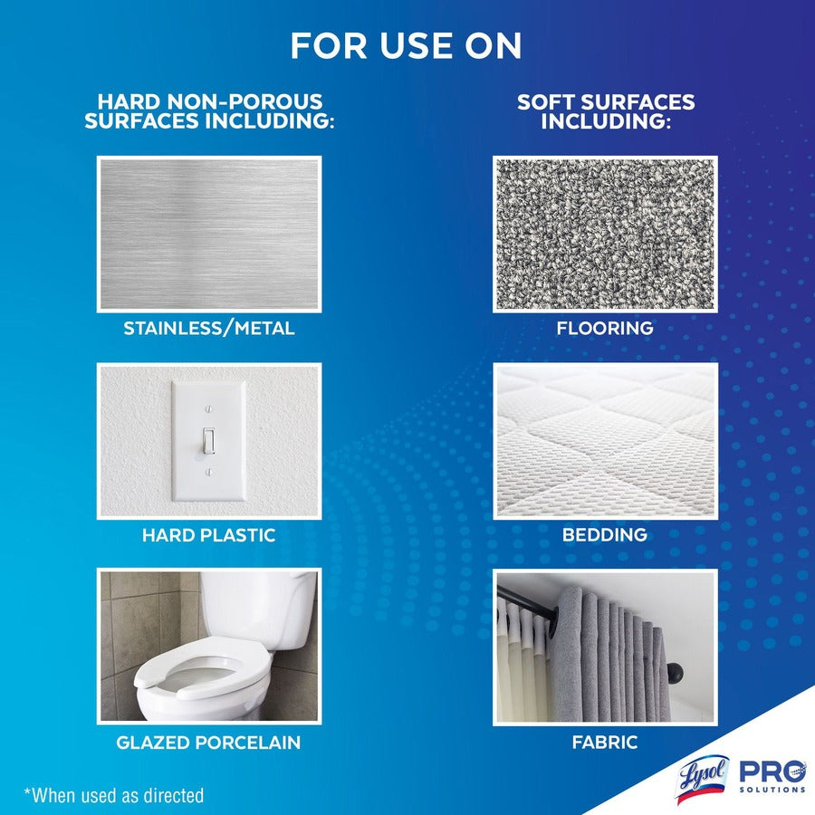 Lysol Early Morning Breeze Disinfectant Spray - For Multipurpose - 19 fl oz (0.6 quart) - Early Morning Breeze Scent - 12 / Carton - Anti-bacterial, Deodorize - Clear -