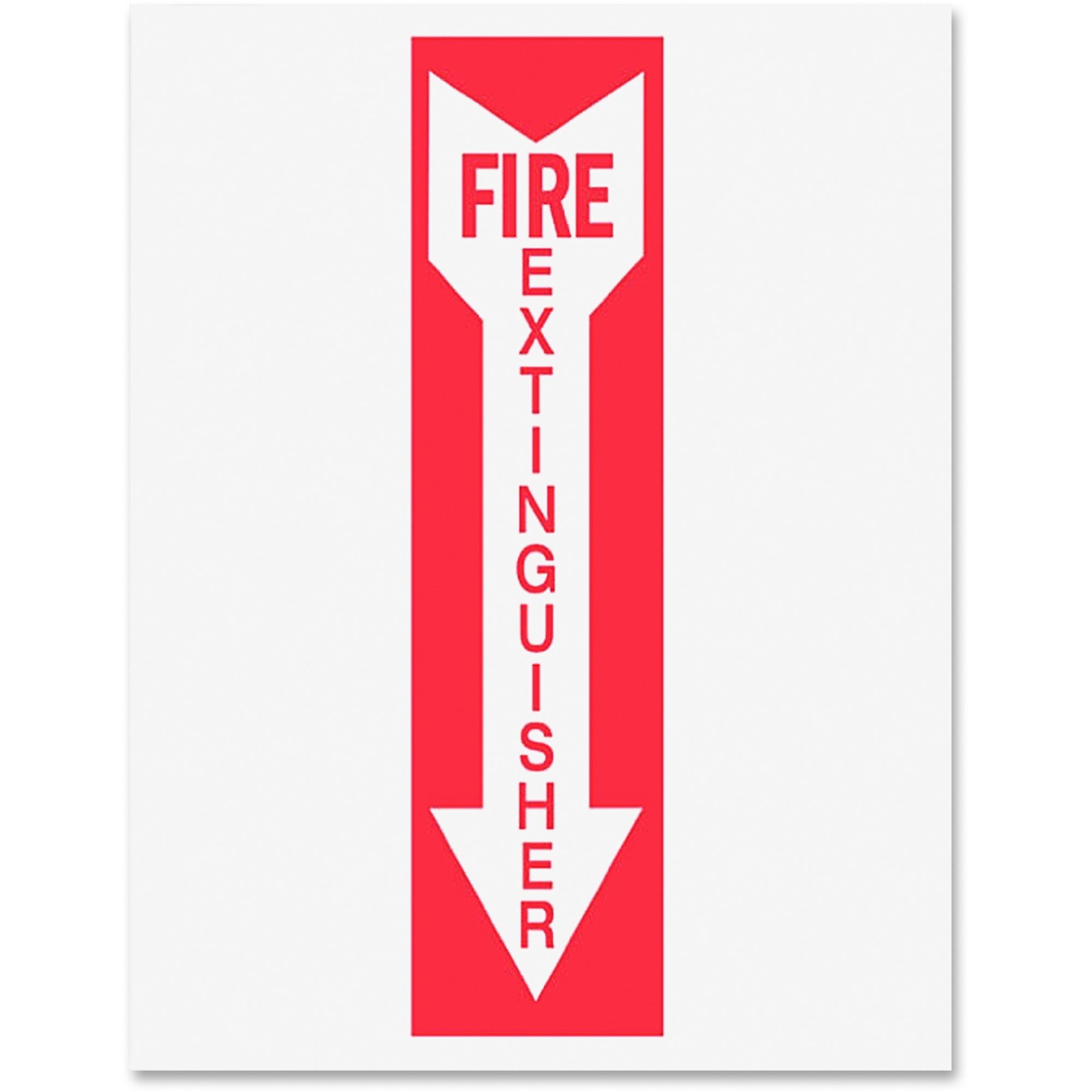 Djois by Tarifold Safety Sign Inserts - 6 / Pack - Fire Extinguisher Print/Message - Rectangular Shape - Red Print/Message Color - Tear Resistant, Durable, Water Proof, Long Lasting - White, Red -