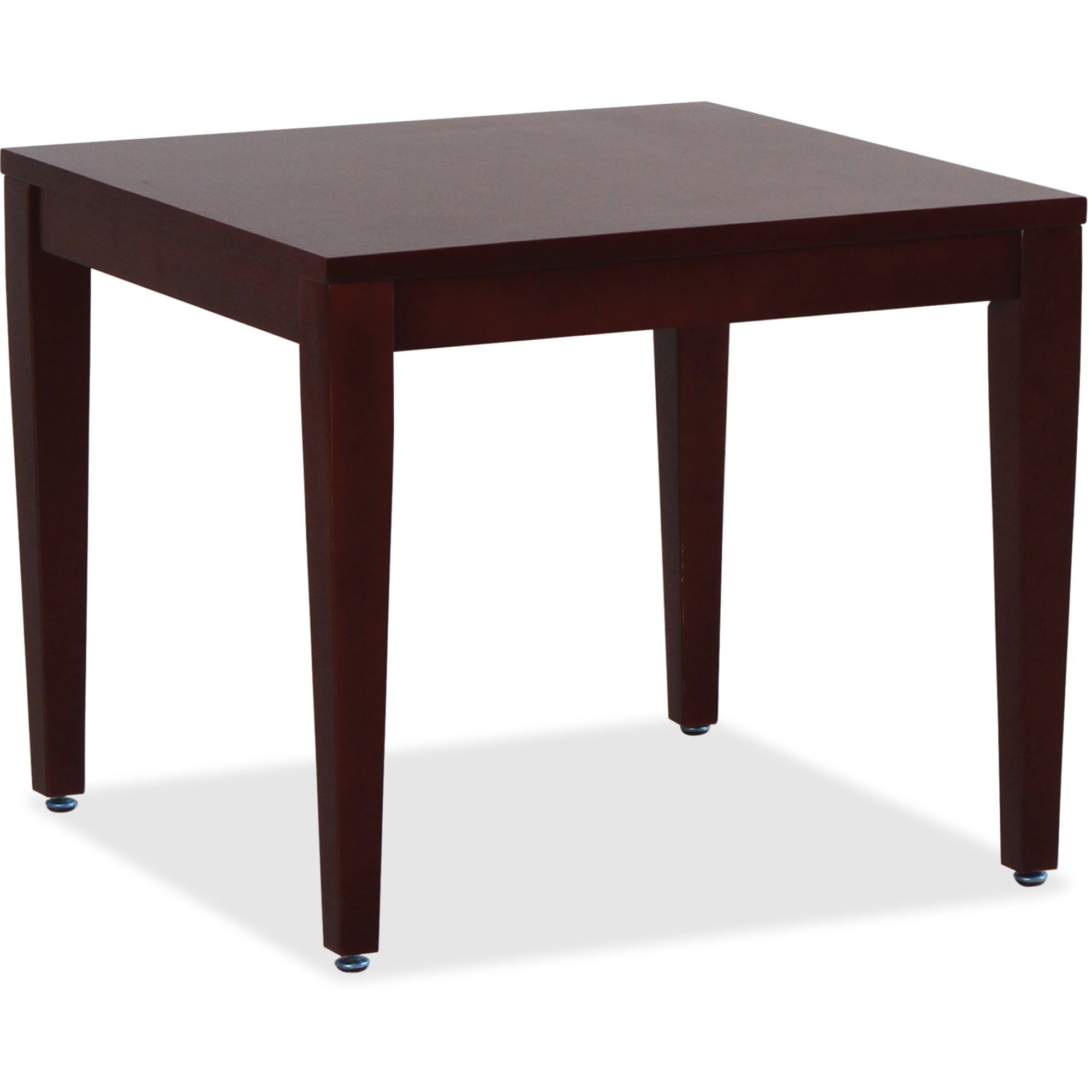 Lorell Solid Wood Corner Table - For - Table TopSquare Top - Four Leg Base - 4 Legs - 23.60" Table Top Length x 23.60" Table Top Width - 20" Height x 23.63" Width x 23.63" Depth - Assembly Required - 1 Each -
