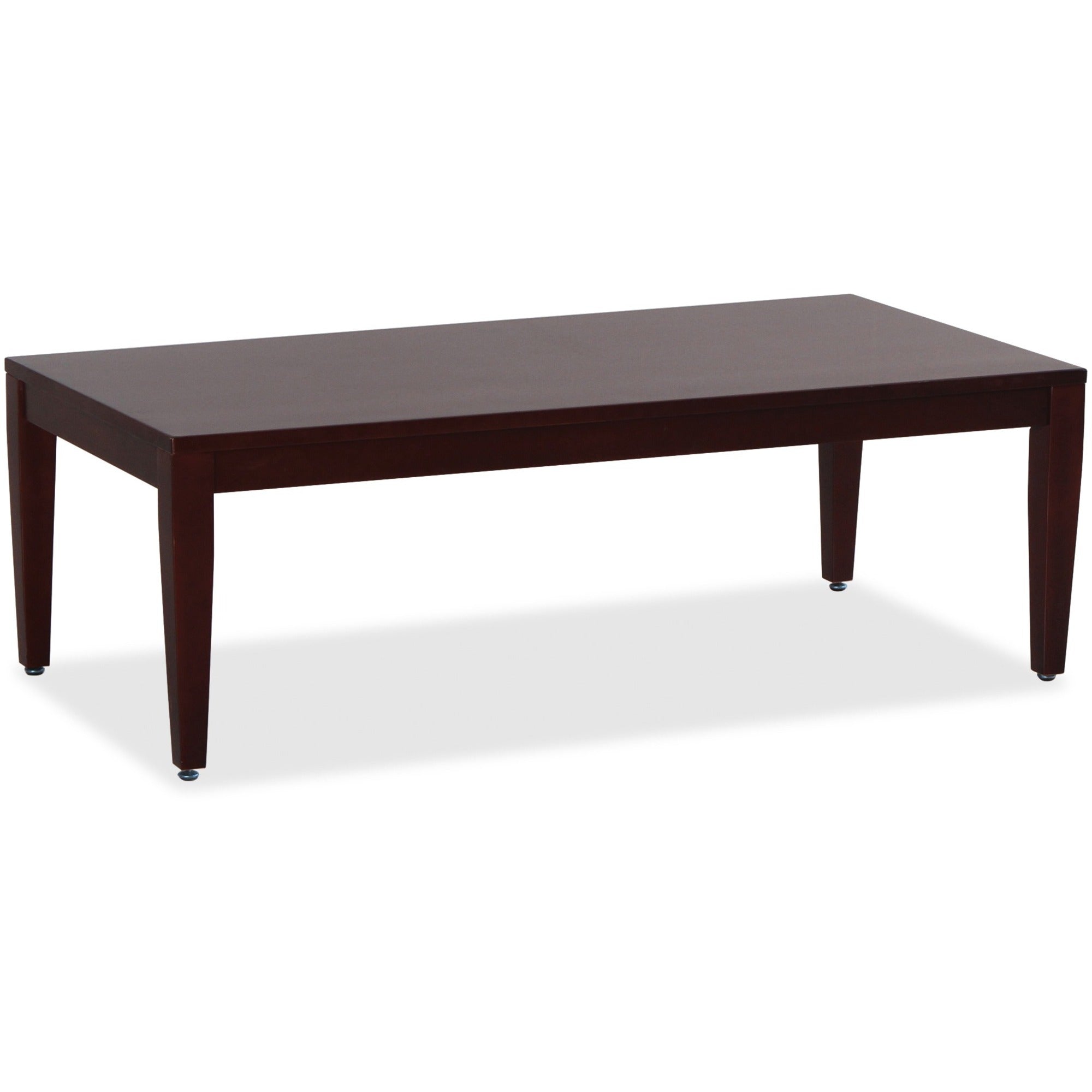 Lorell Solid Wood Coffee Table - For - Table TopRectangle Top - Four Leg Base - Traditional Style - 4 Legs - 47.50" Table Top Length x 23.60" Table Top Width x 42.50" Table Top Depth - 15.75" Height x 23.63" Width x 47.25" Depth - Assembly Required - -