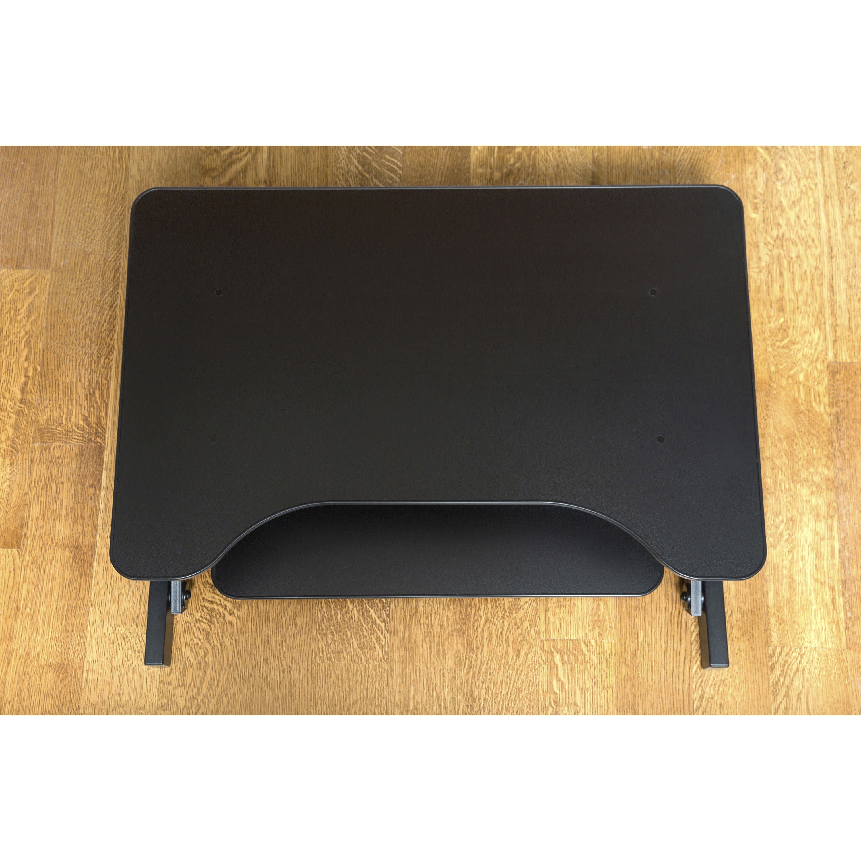 Lorell Adjustable Desk/Monitor Riser - 30 lb Load Capacity - 16" Height x 32" Width x 21.5" Depth - Desktop - Black -