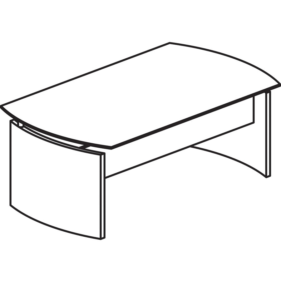 Mayline Medina Credenza - 72" x 20" x 1" x 29.5" - Beveled Edge - Finish: Gray Steel Laminate - Water Resistant, Stain Resistant, Abrasion Resistant, Durable, Modesty Panel, Leveling Glide -