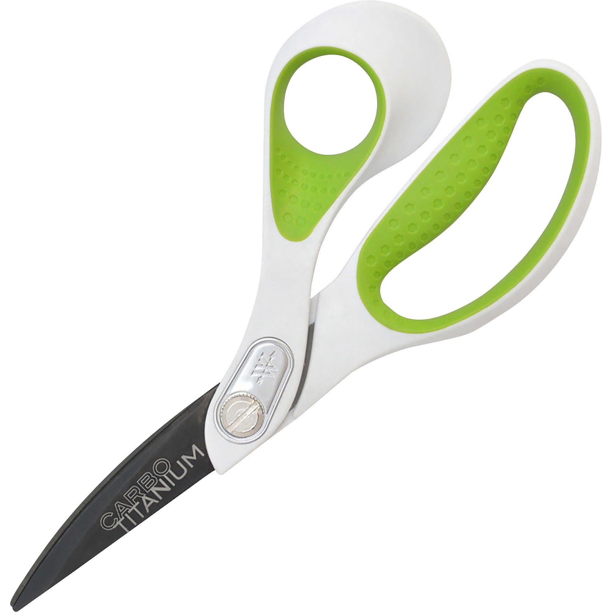 Westcott 8" Bent CarboTitanium Scissors - 8" Overall Length - Bent - Titanium - Pointed Tip - Gray - 1 Each -
