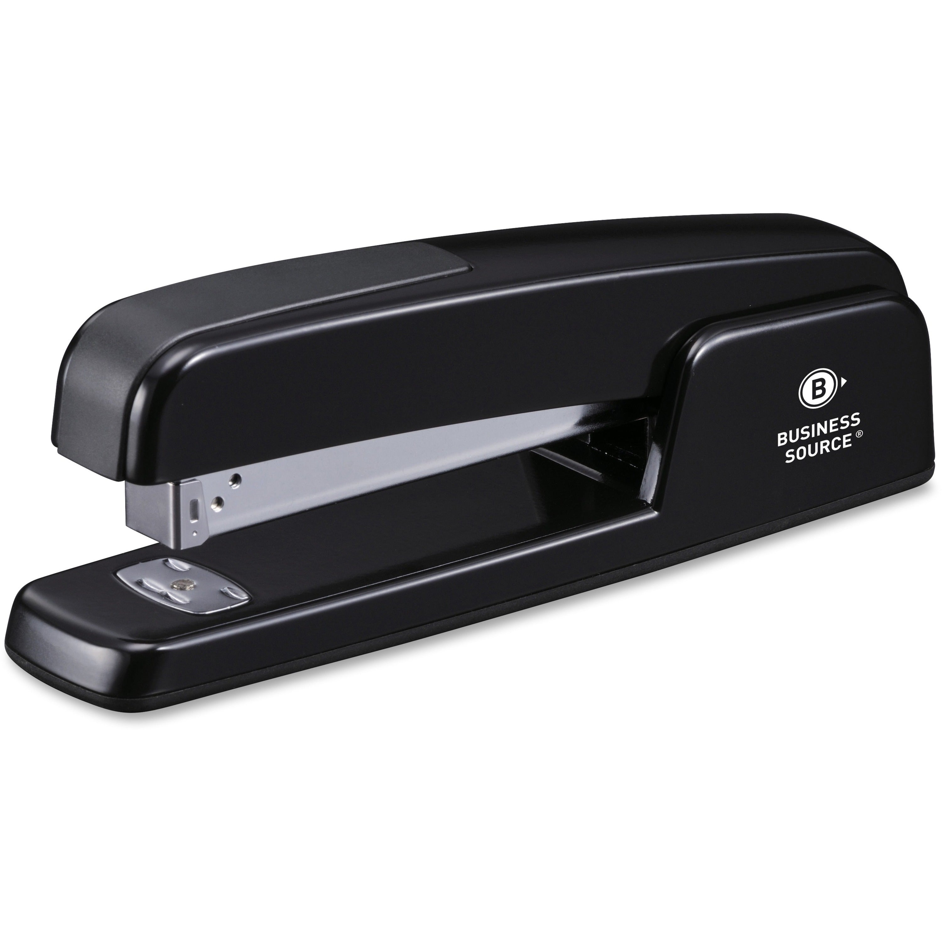 Business Source Die-cast Stapler - 20 Sheets Capacity - 210 Staple Capacity - Full Strip - 1 Each - Black -