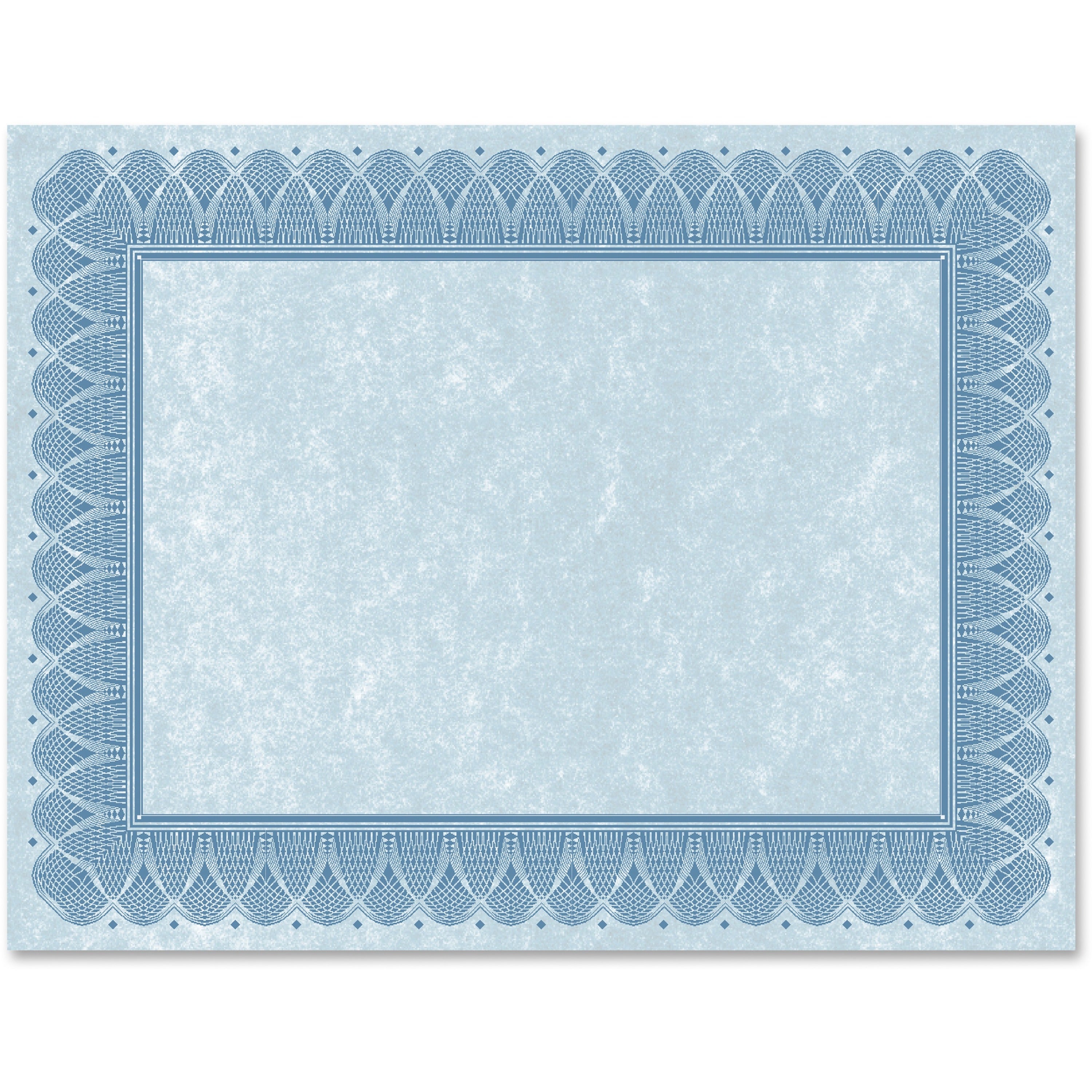 Geographics Traditional Award Certificates - 24 lb Basis Weight - 8.5" x 11" - Laser, Inkjet Compatible - Blue - 100 / Pack -