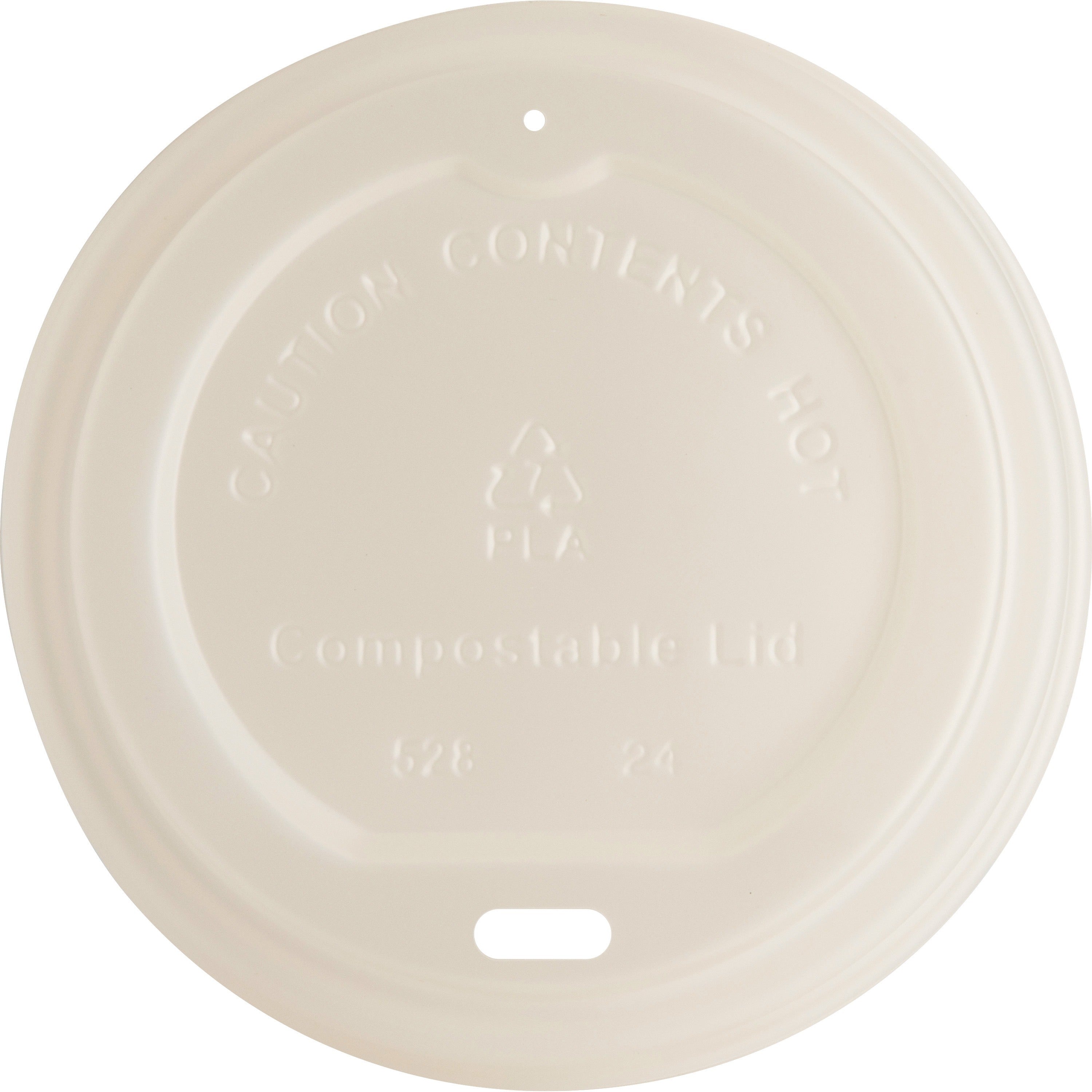 Genuine Joe Vented Hot Cup Lid - Polystyrene - 50 / Pack - White -