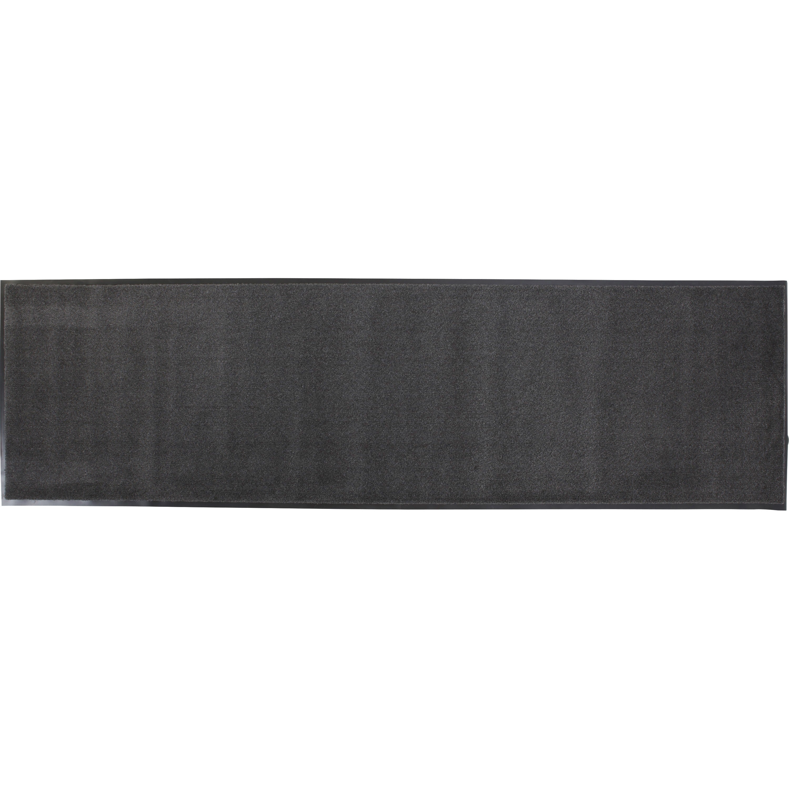 Genuine Joe Silver Series Indoor Entry Mat - Building, Carpet, Hard Floor - 10 ft Length x 36" Width - Plush - Charcoal - 1Each -