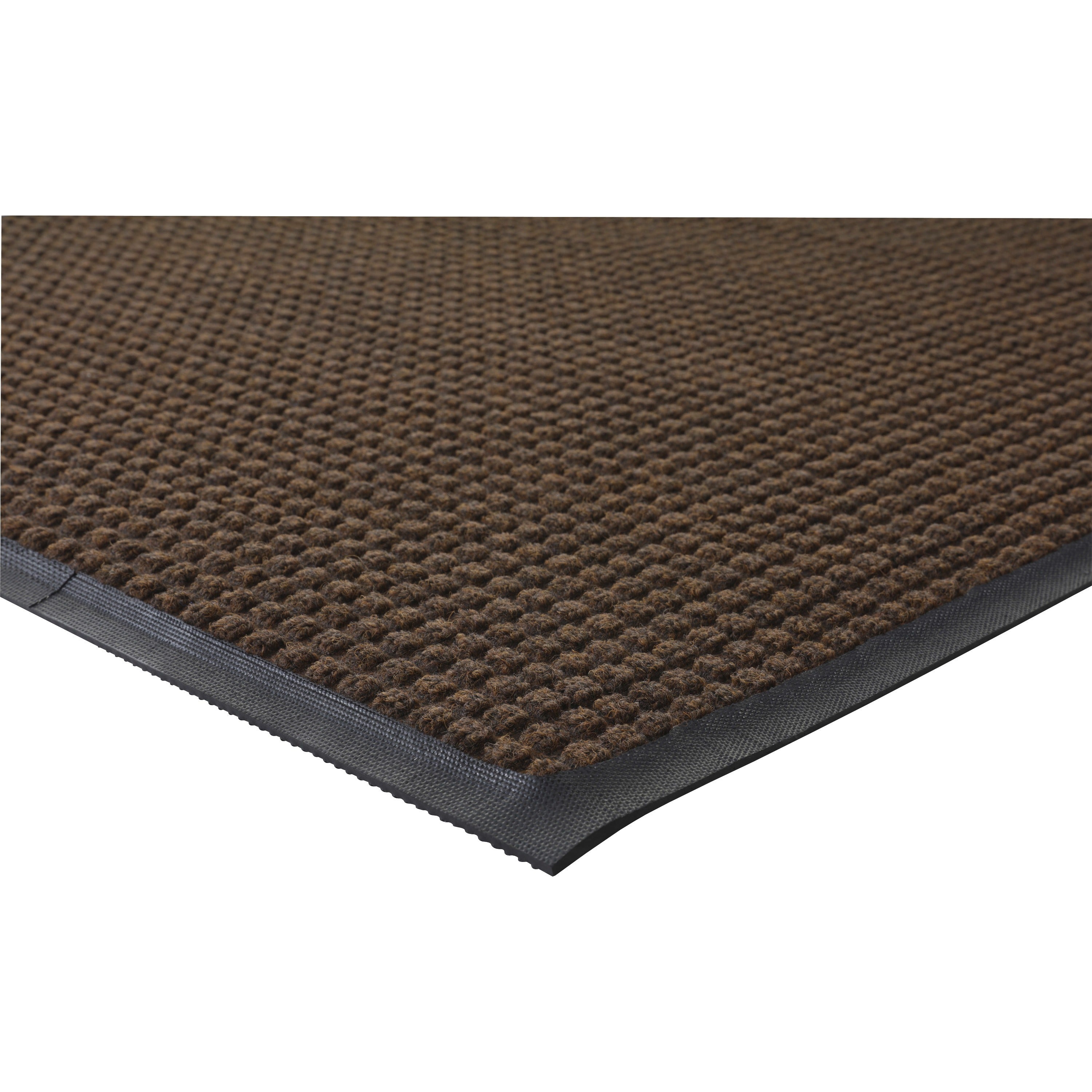 Genuine Joe Waterguard Floor Mat - Floor - 10 ft Length x 36" Width - Rectangular - Rubber - Brown - 1Each -