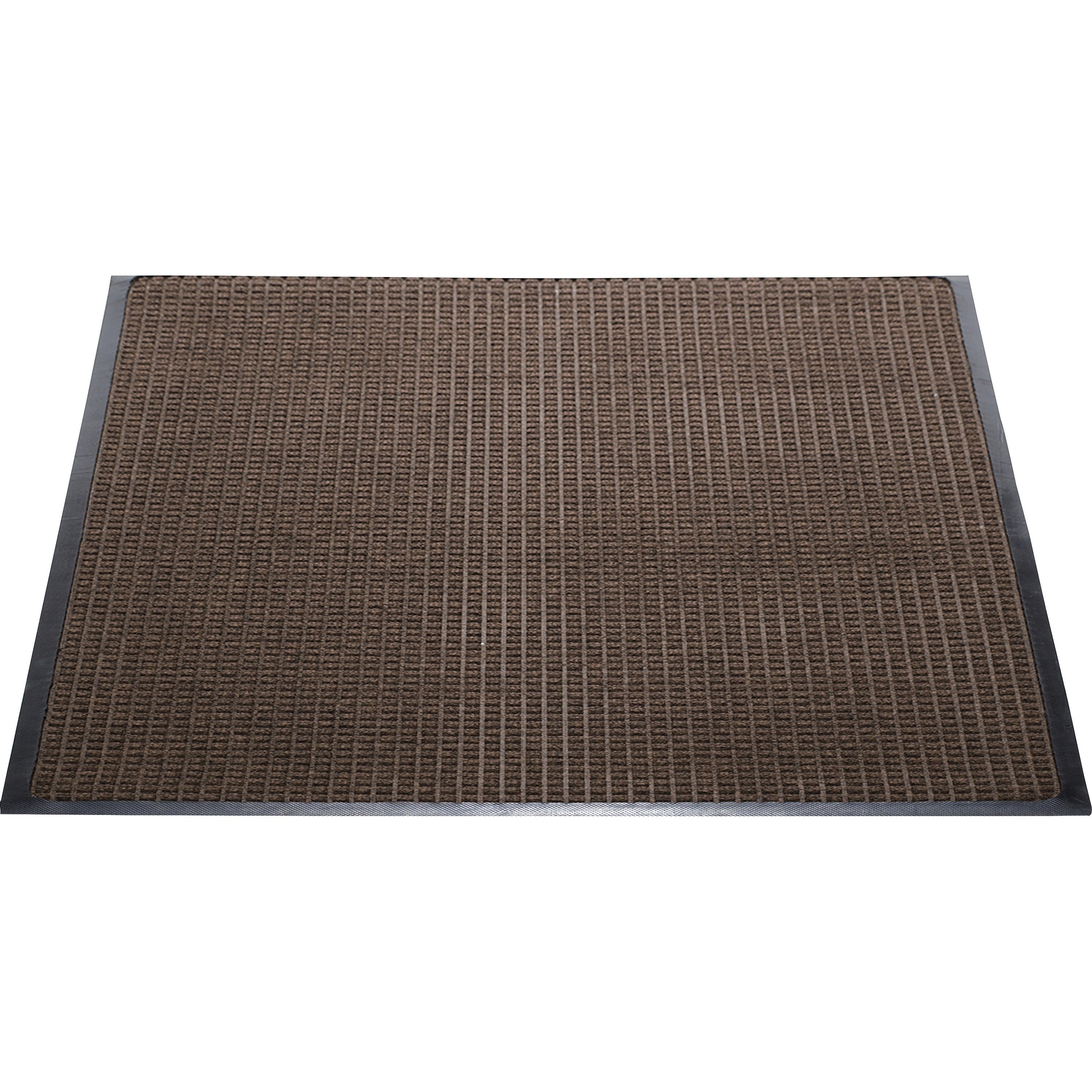 Genuine Joe Waterguard Floor Mat - Floor - 10 ft Length x 36" Width - Rectangular - Rubber - Brown - 1Each -