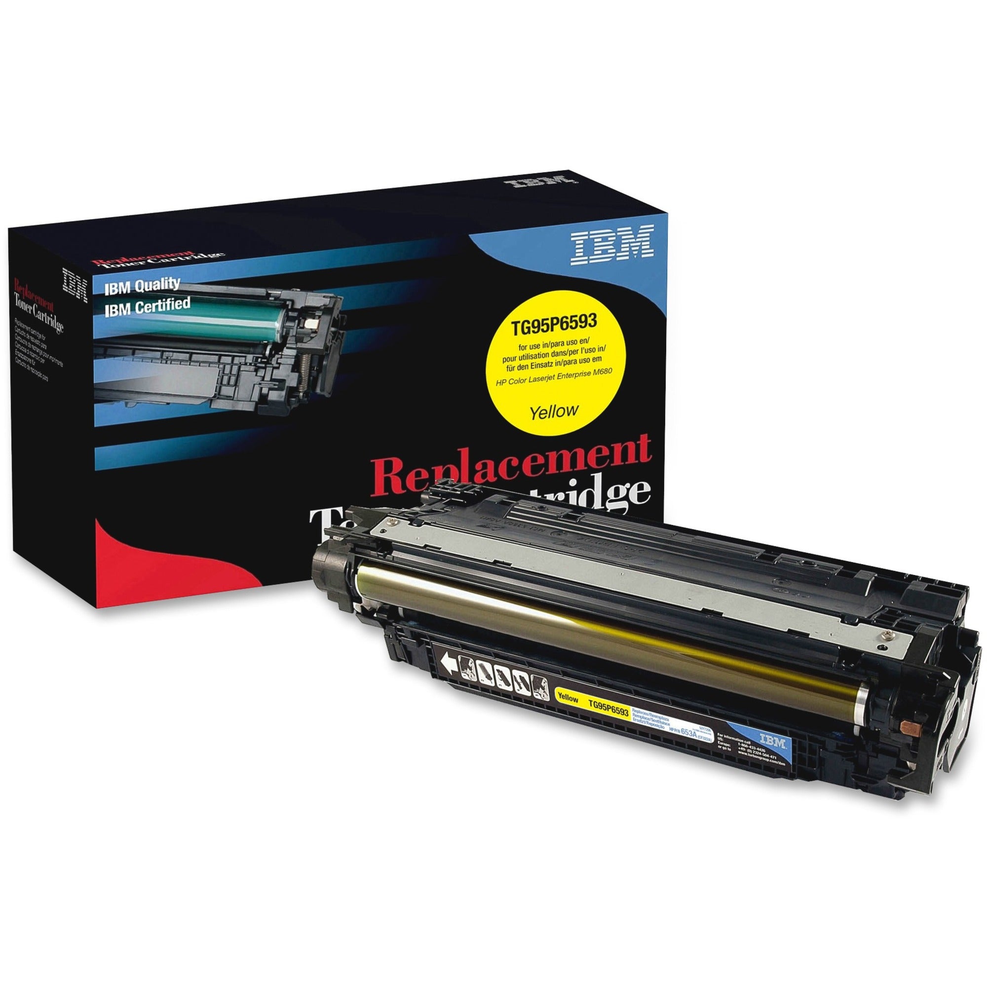 IBM Remanufactured Laser Toner Cartridge - Alternative for HP 653A (CF322A) - Yellow - 1 Each - 16500 Pages -