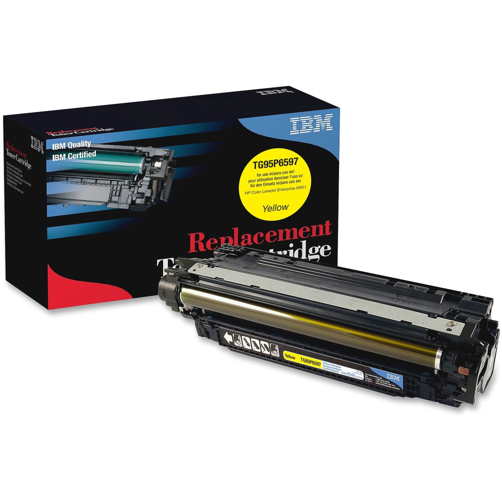 IBM Remanufactured Laser Toner Cartridge - Alternative for HP 654A (CF332A) - Yellow - 1 Each - 15000 Pages -