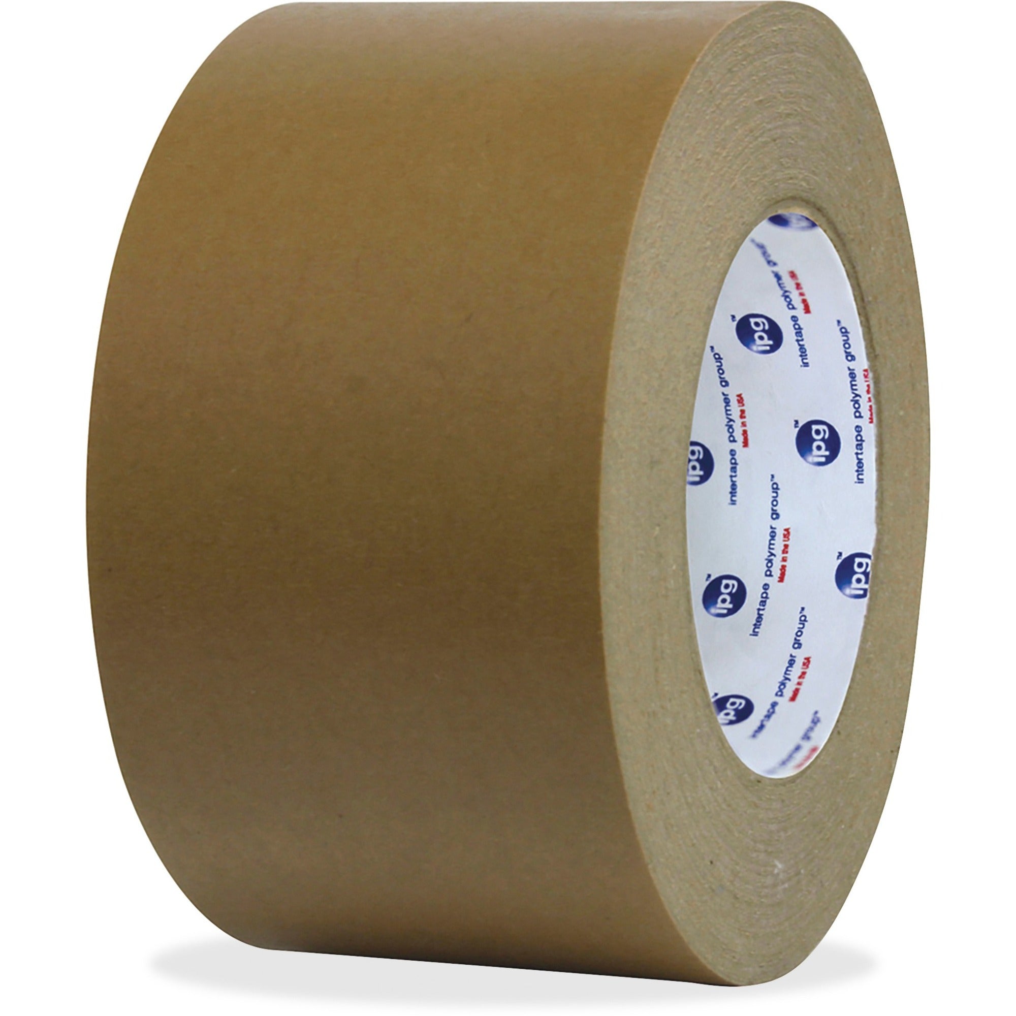 ipg Medium Grade Flatback Tape - 60 yd Length x 3" Width - Synthetic Rubber Backing - For Sealing, Packing, Framing, Tabbing - 16 / Carton - Brown -