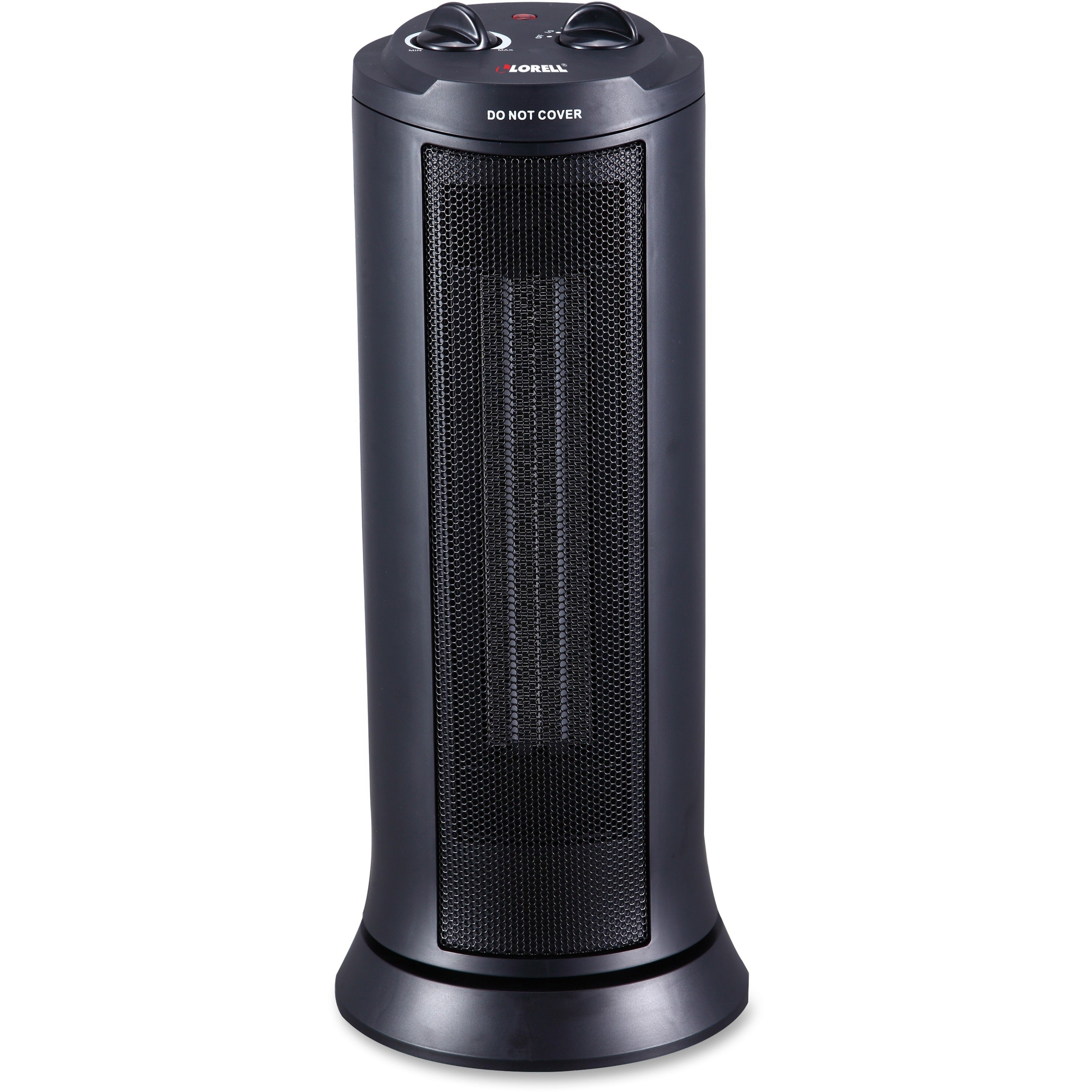 Lorell 17" Ceramic Tower Heater - Ceramic - Electric - Electric - 800 W to 1500 W - 2 x Heat Settings - 100 Sq. ft. Coverage Area - 1500 W - Indoor - Tower - Black -