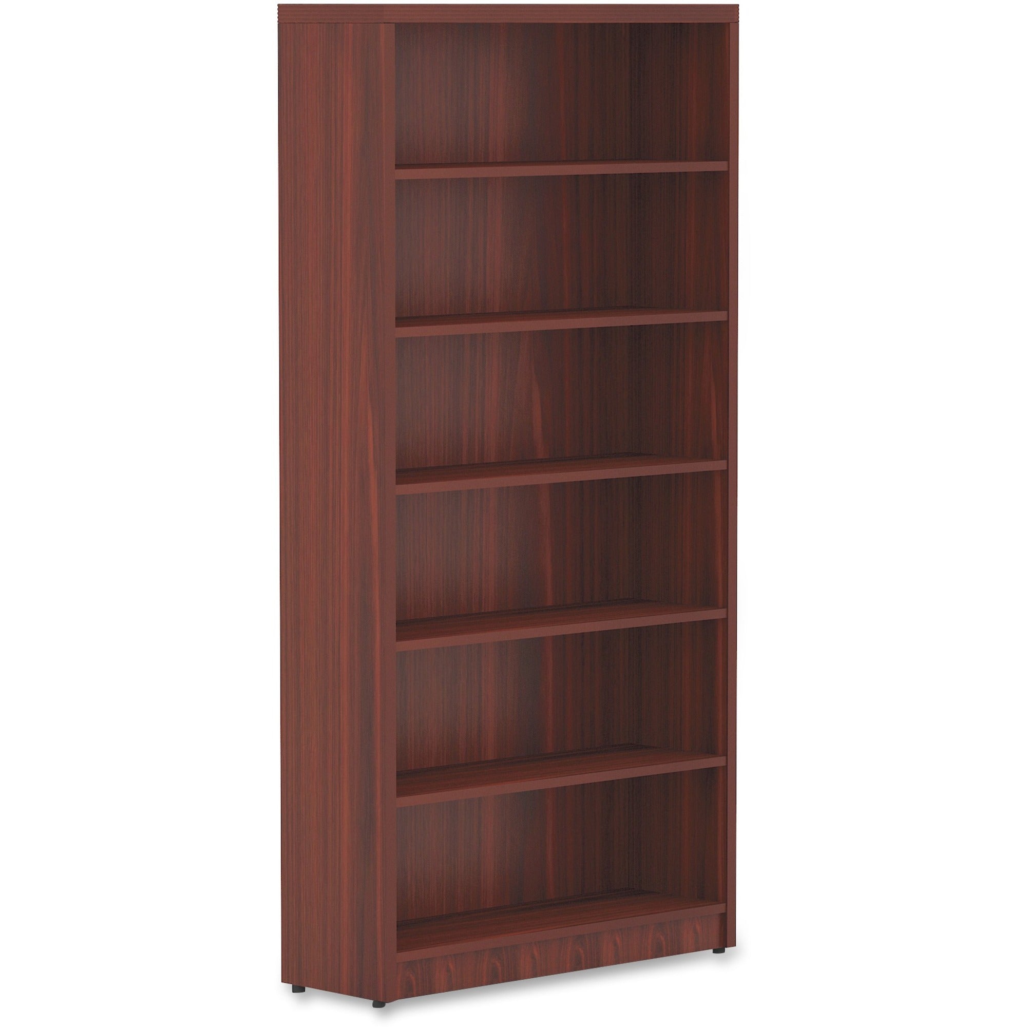 Lorell Chateau Series Bookshelf - 1.5" Top, 36" x 11.6"72.5" Bookshelf - 6 Shelve(s) - Reeded Edge - Material: P2 Particleboard - Durable, Sturdy - For Office, Book -