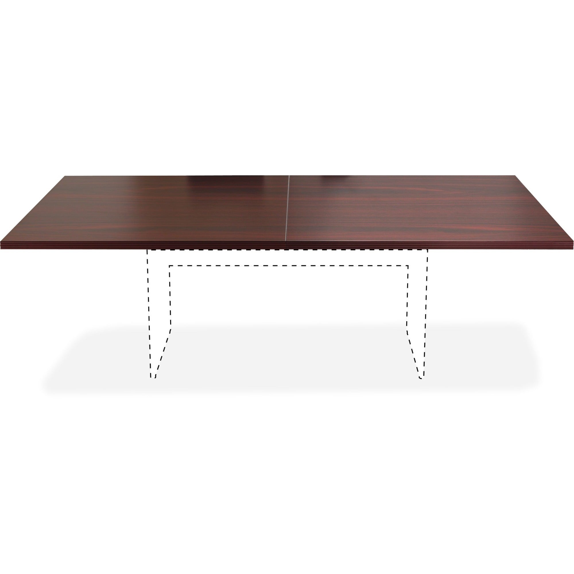 Lorell Chateau Series 8' Rectangular Tabletop - 94.5" x 47.3"1.4" - Reeded Edge - Material: P2 Particleboard - Finish: Mahogany Laminate - Durable - For Meeting -