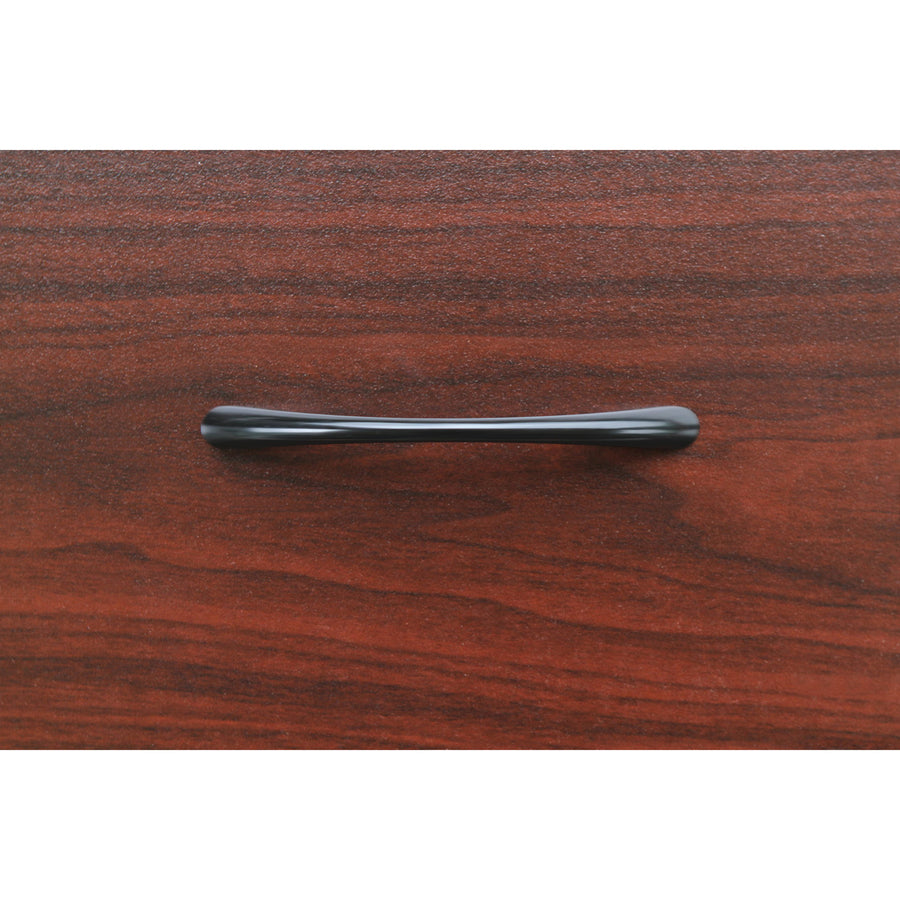 Lorell Chateau Series Laminate Drawer Transitional Pulls - Transitional - 4.5" Width x 0.4" Depth x 1" Height - Aluminum Alloy - Black -