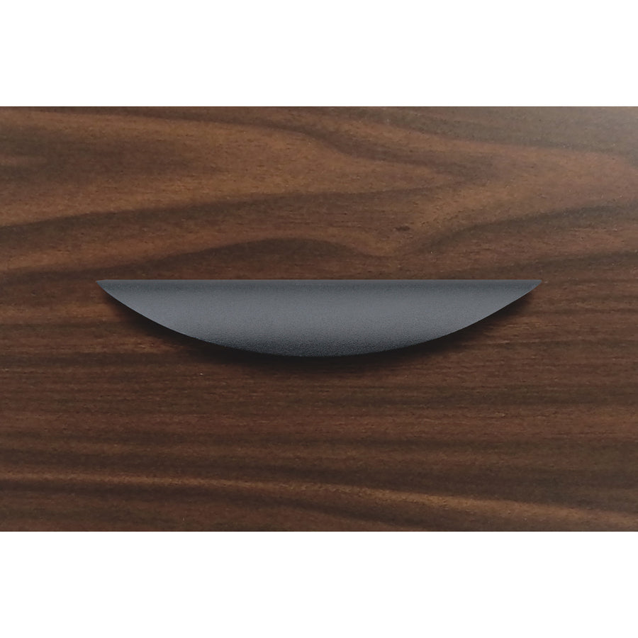 Lorell Chateau Series Laminate Drawer Traditional Pulls - Traditional - 6.4" Width x 1.1" Depth x 0.6" Height - Aluminum Alloy - Black -
