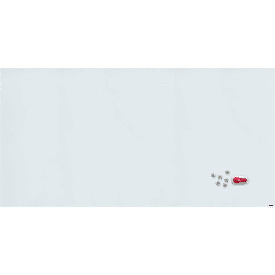 Lorell Magnetic Dry-Erase Glass Board - 72" (6 ft) Width x 36" (3 ft) Height - White Glass Surface - Rectangle - Magnetic - Stain Resistant, Ghost Resistant, Smooth Writing - 1 Each -