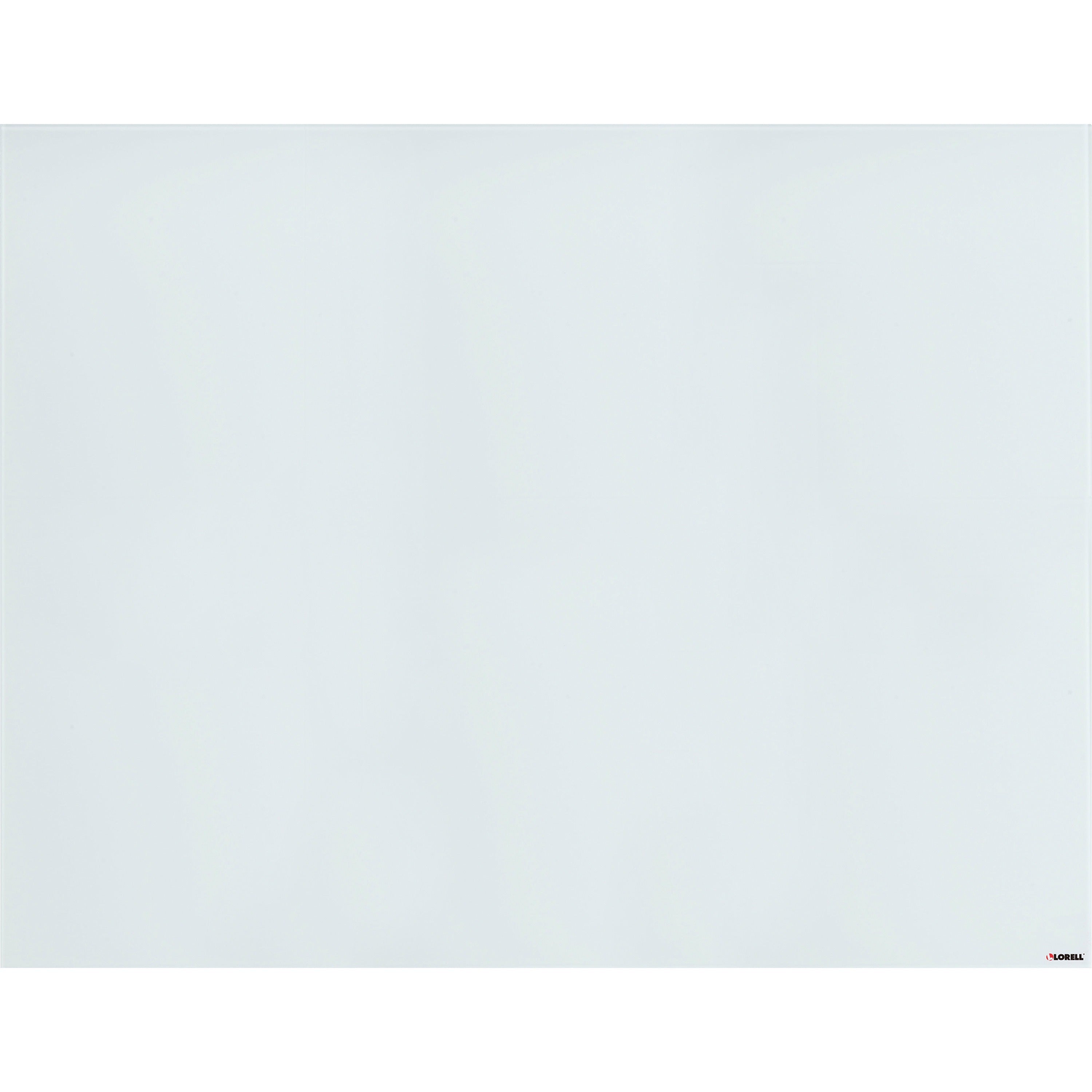 Lorell Magnetic Dry-Erase Glass Board - 46.5" (3.9 ft) Width x 36" (3 ft) Height - White Glass Surface - Rectangle - Magnetic - Stain Resistant, Ghost Resistant, Smooth Writing - 1 Each -