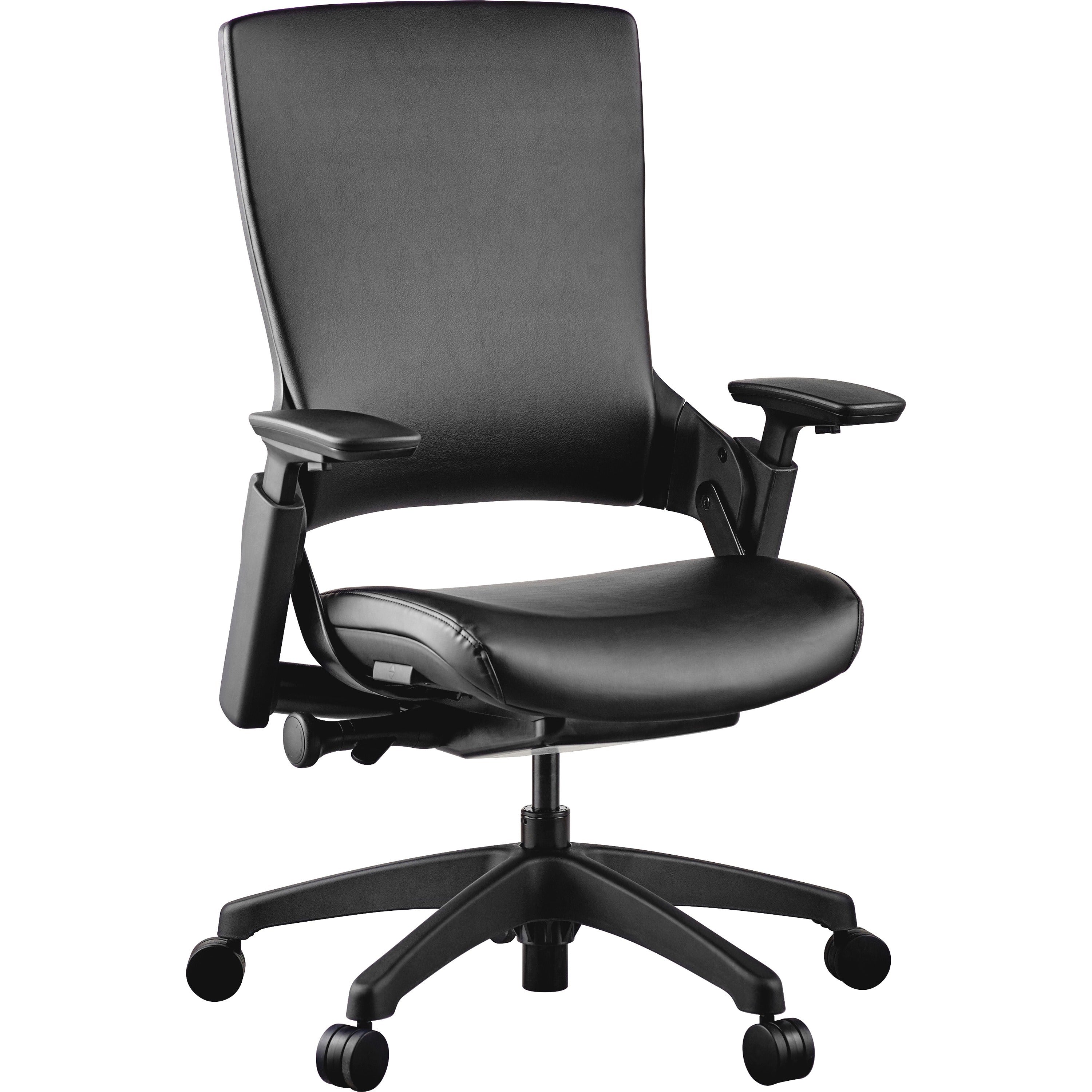 Lorell Serenity Series Executive Multifunction High-back Chair - Leather Seat - Leather Back - High Back - 1 Each -