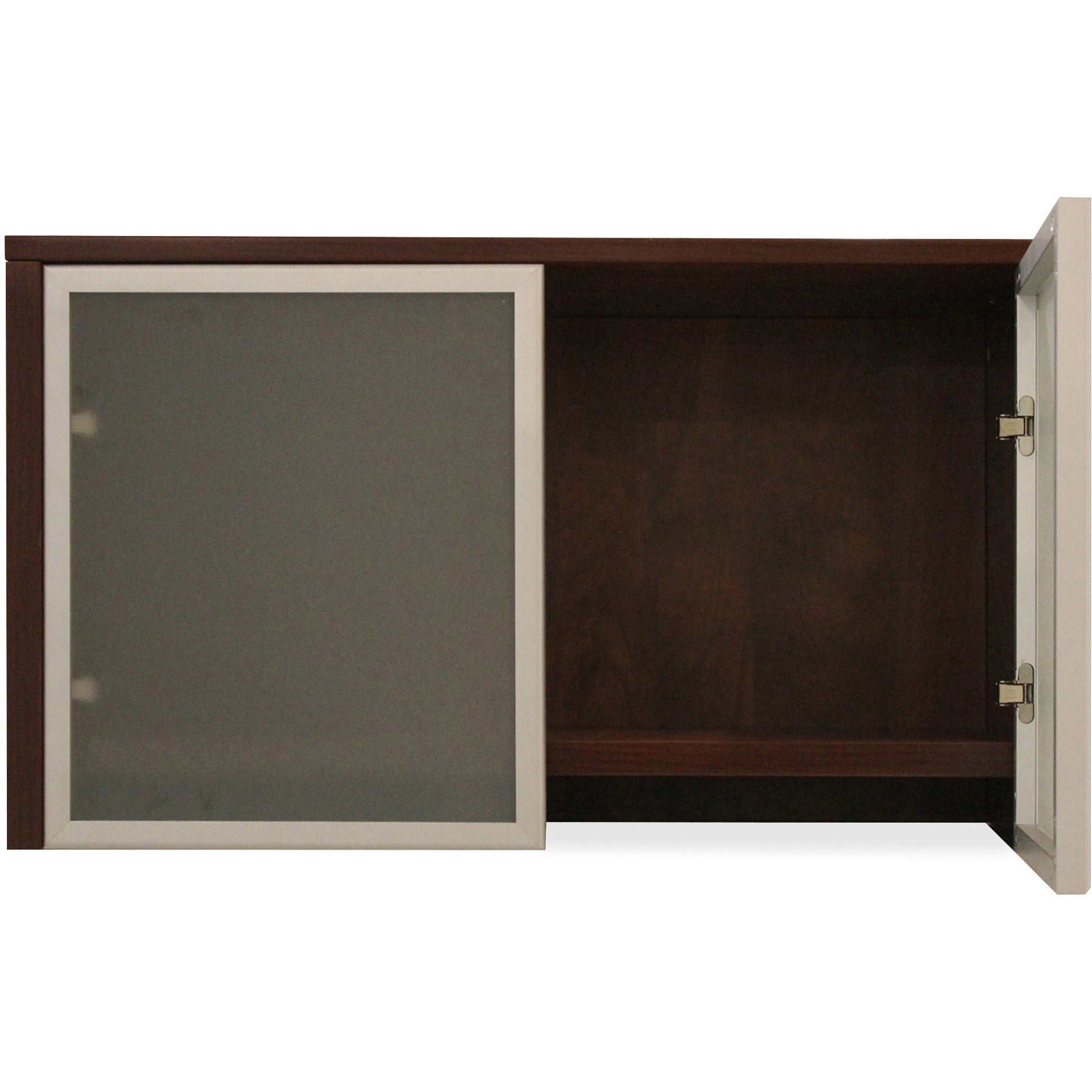 Lorell Essentials/Revelance Series Wall-Mount Hutch Glass Door - 0.2" , 36" Door, 16.6" x 16"0.9" - Finish: Frost -