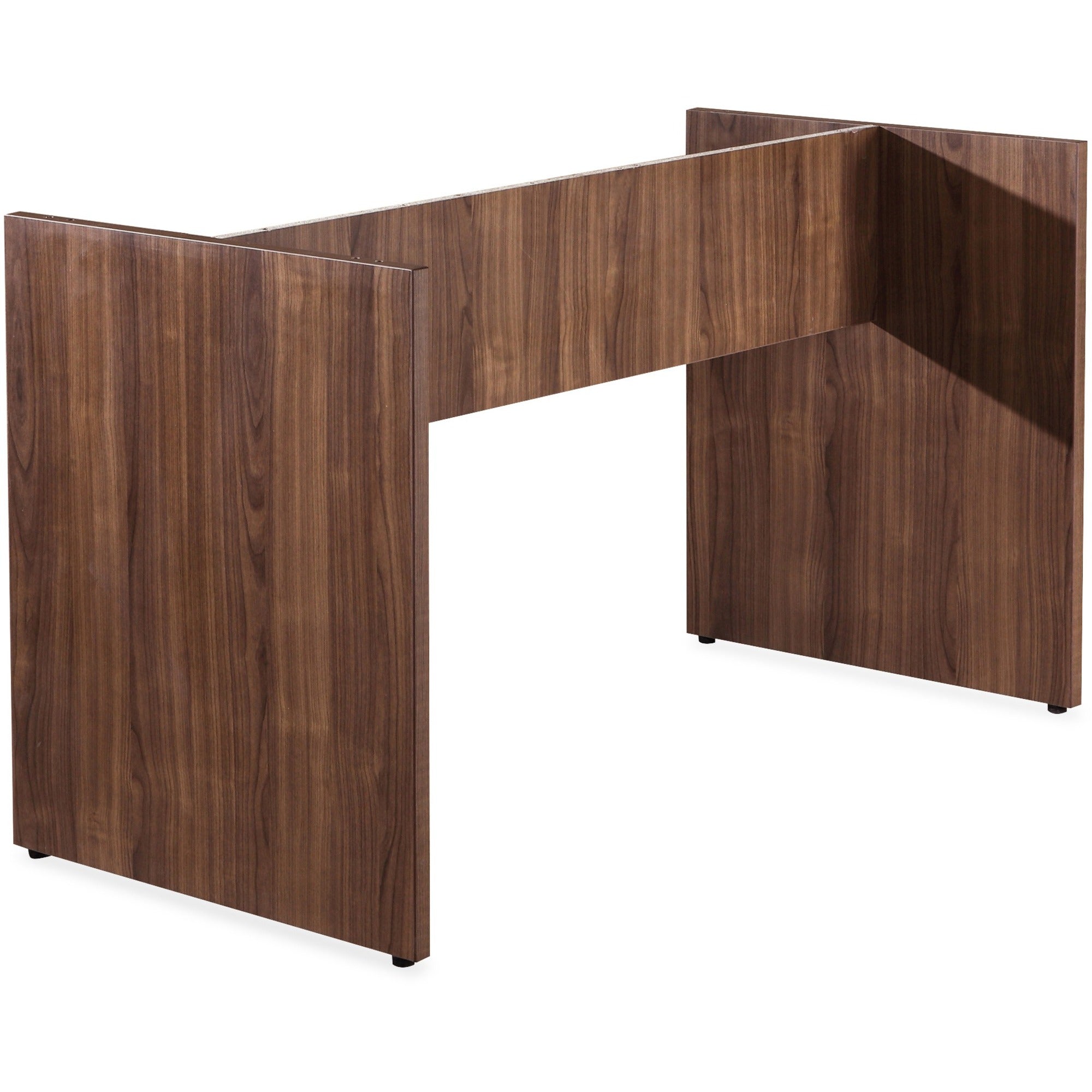 Lorell Essentials 8' Conference Table Base - Two Leg Base - 2 Legs x 49.63" Table Top Width x 23.63" Table Top Depth - 28.50" Height - Laminated, Walnut - P2 Particleboard - 1 Each -