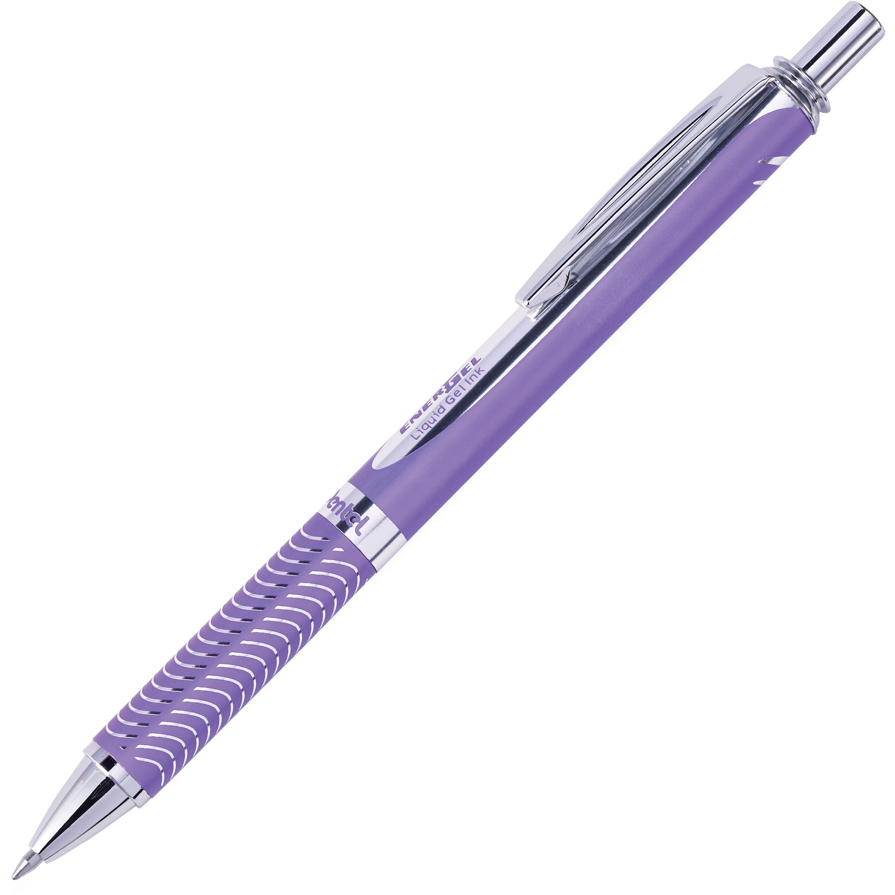 EnerGel EnerGel Alloy Retractable Gel Pens - Medium Pen Point - 0.7 mm Pen Point Size - Refillable - Retractable - Black Gel-based Ink - Violet Metal Barrel - Stainless Steel Tip - 1 Each -