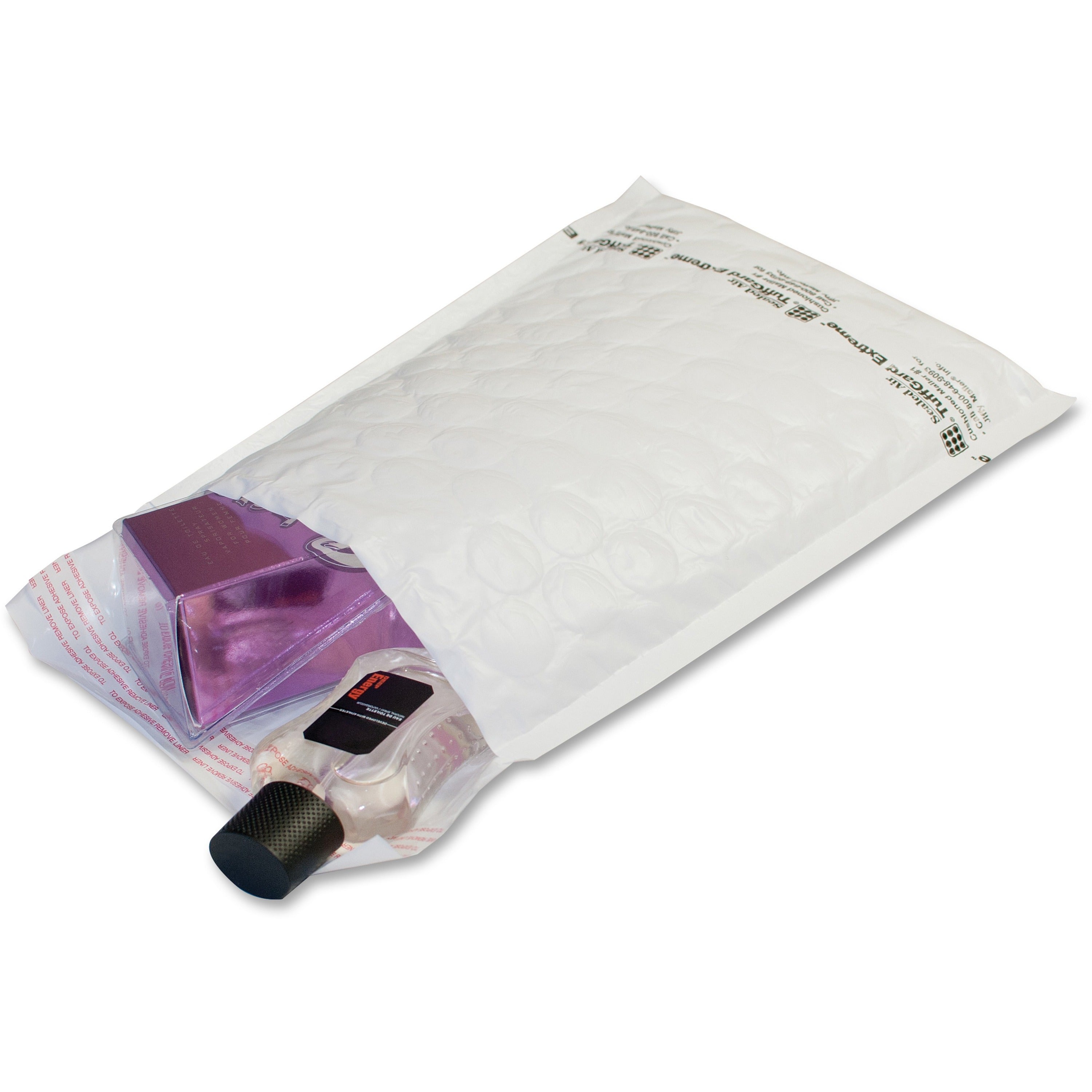 Jiffy Mailer Tuffgard Extreme No. 1 Mailers - Bubble - #1 - 7 1/4" Width x 12" Length - Self-adhesive Seal - 50 / Carton - White -