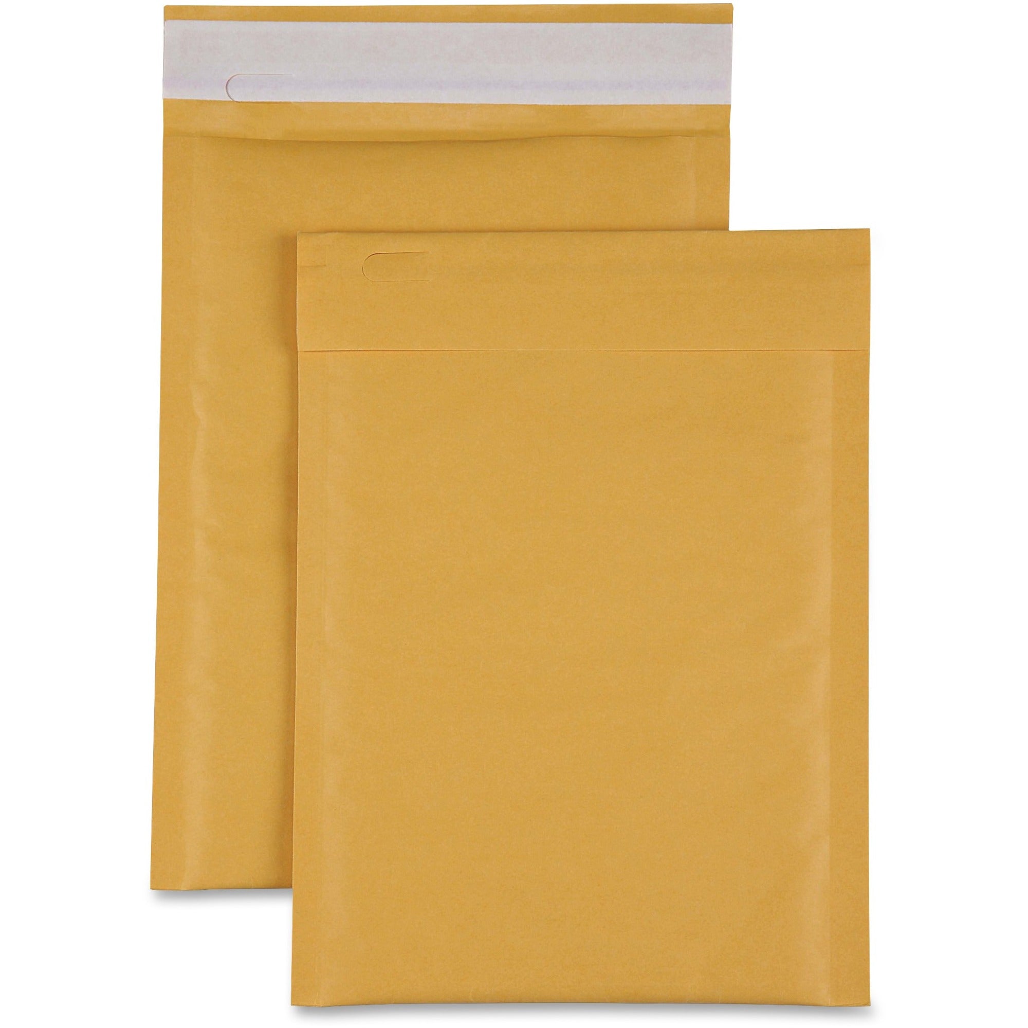 Sparco Size 1 Bubble Cushioned Mailers - Bubble - #1 - 7 1/2" Width x 12" Length - Self-sealing - Kraft - 100 / Carton - Kraft -