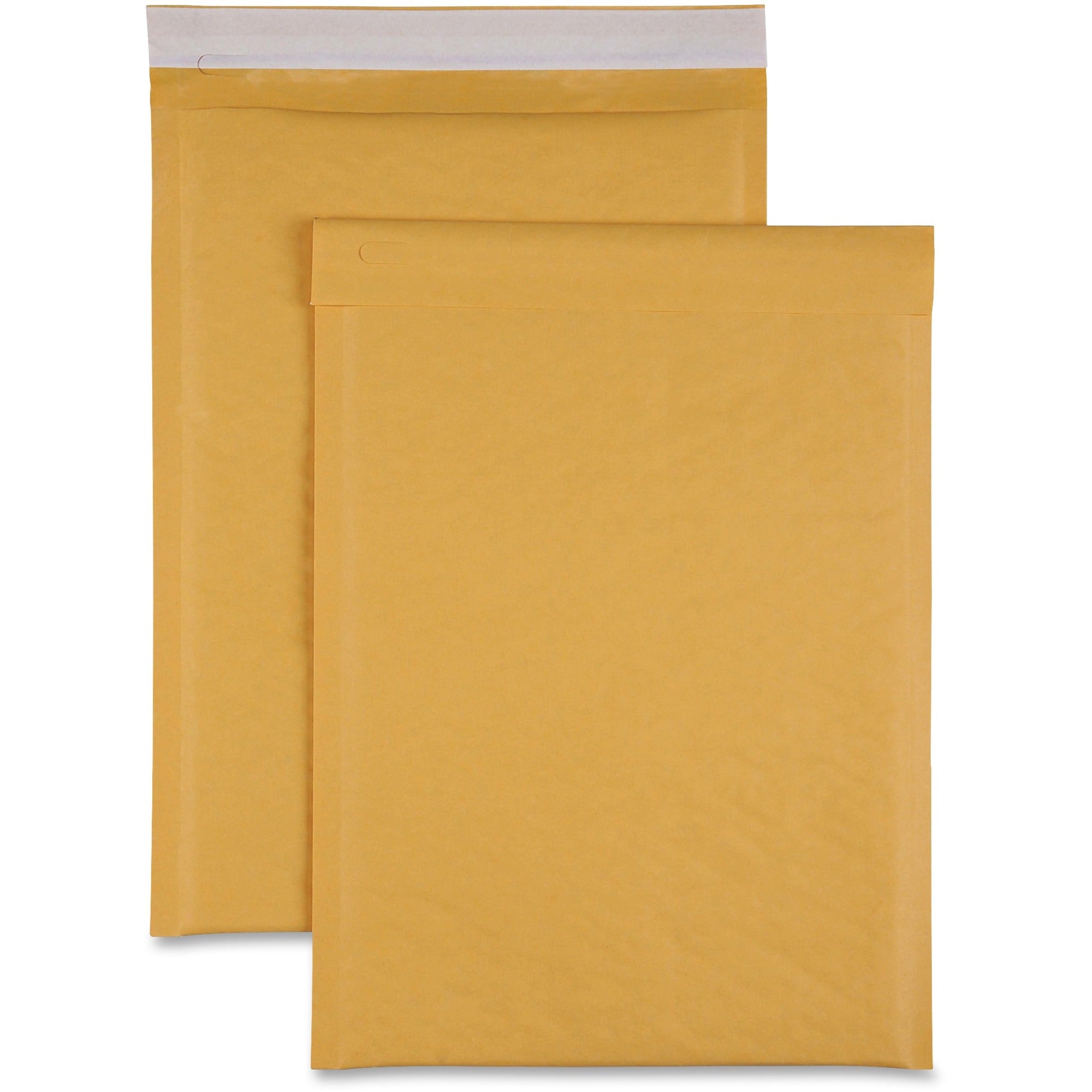 Sparco Size 4 Bubble Cushioned Mailers - Bubble - #4 - 9 1/2" Width x 14 1/5" Length - Self-sealing - Kraft - 100 / Carton - Kraft -