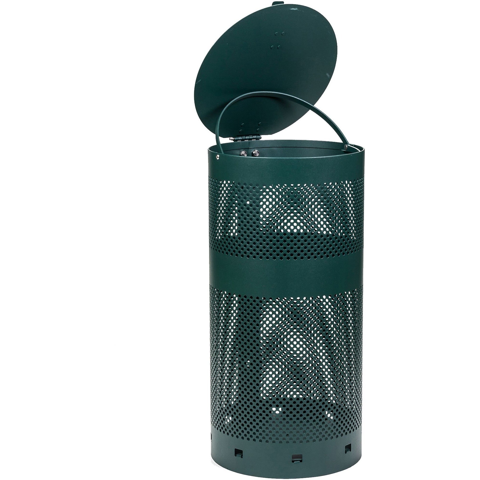 Tatco Dog Waste Station Trash Can - Rust Resistant - Powder Coated Aluminum - Green - 1 Each -