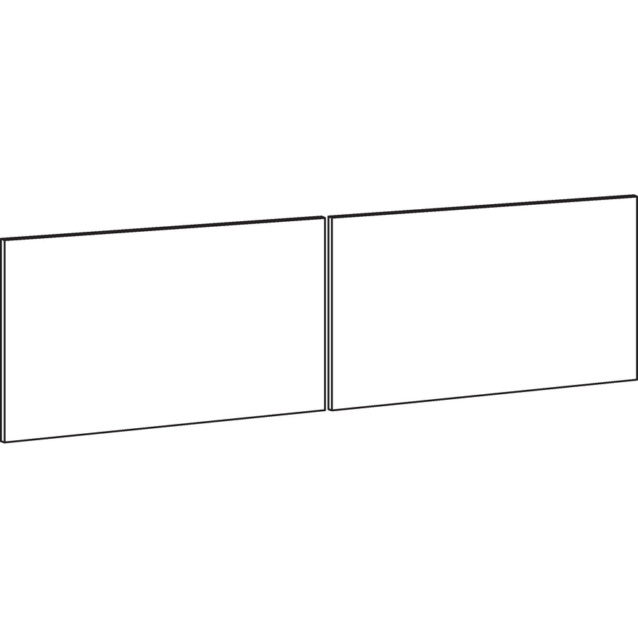 Lorell Fortress Modular Series Stack-On Hutch Door Kit - 60" Width - Lockable, Reinforced - Steel - Charcoal -