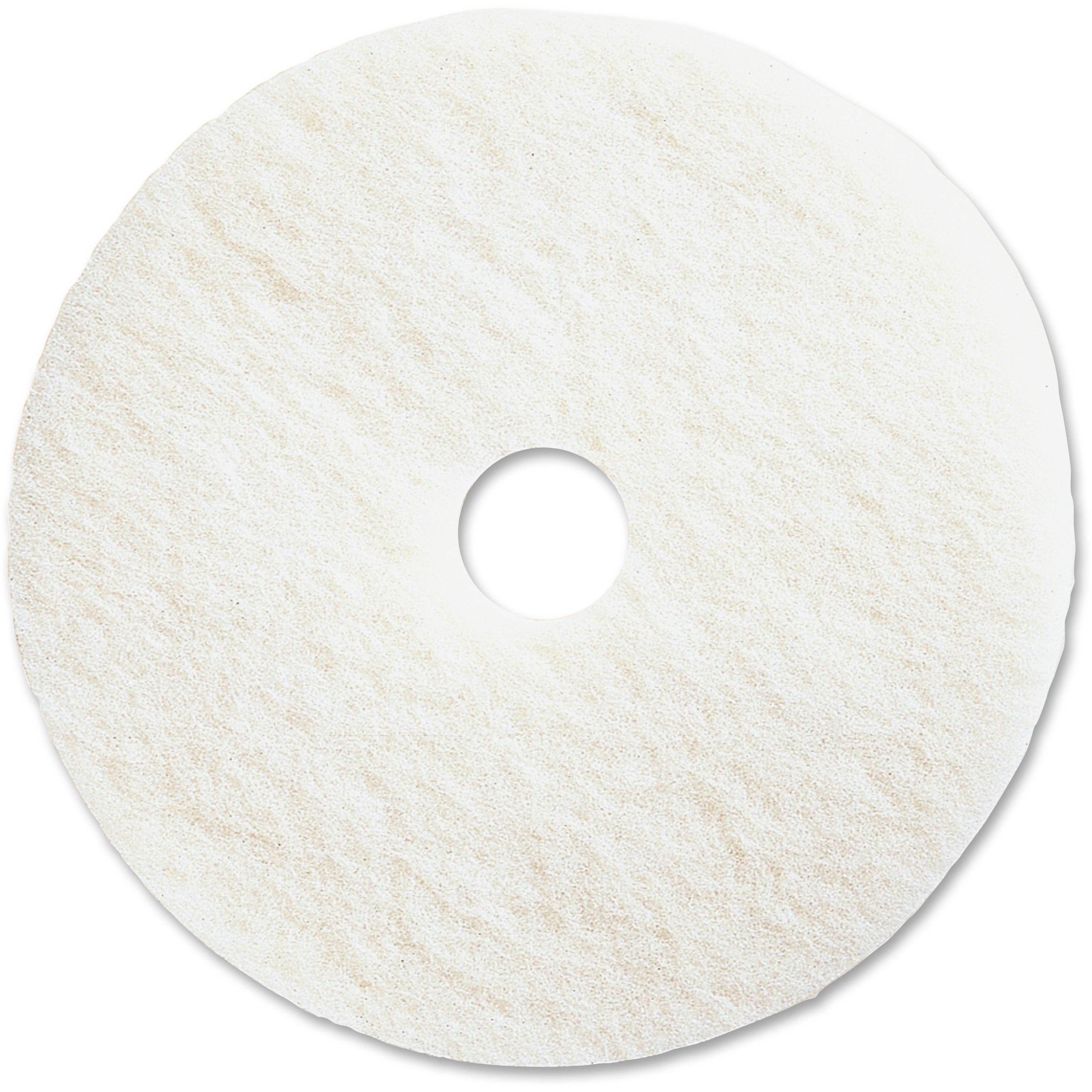 Genuine Joe Polishing Floor Pad - 13" Diameter - 5/Carton x 13" Diameter x 1" Thickness - Floor, Polishing - 175 rpm to 350 rpm Speed Supported - Resilient, Flexible, Non-abrasive, Dirt Remover, Rotate - Resin, Fiber - White -