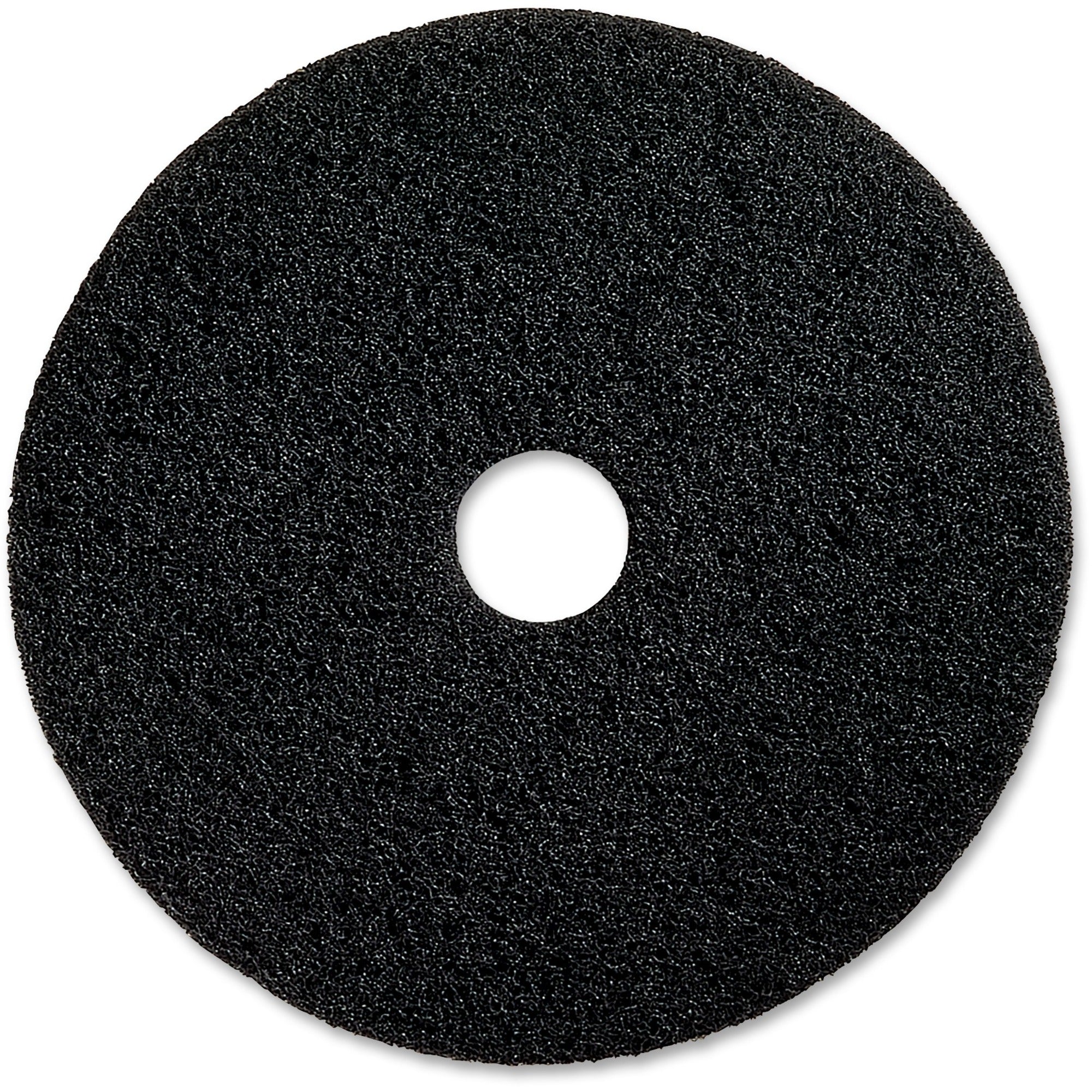 Genuine Joe Extreme Hi Pro Stripping Pad - 20" Diameter - 5/Carton x 20" Diameter x 1" Thickness - Resin, Fiber - Black -