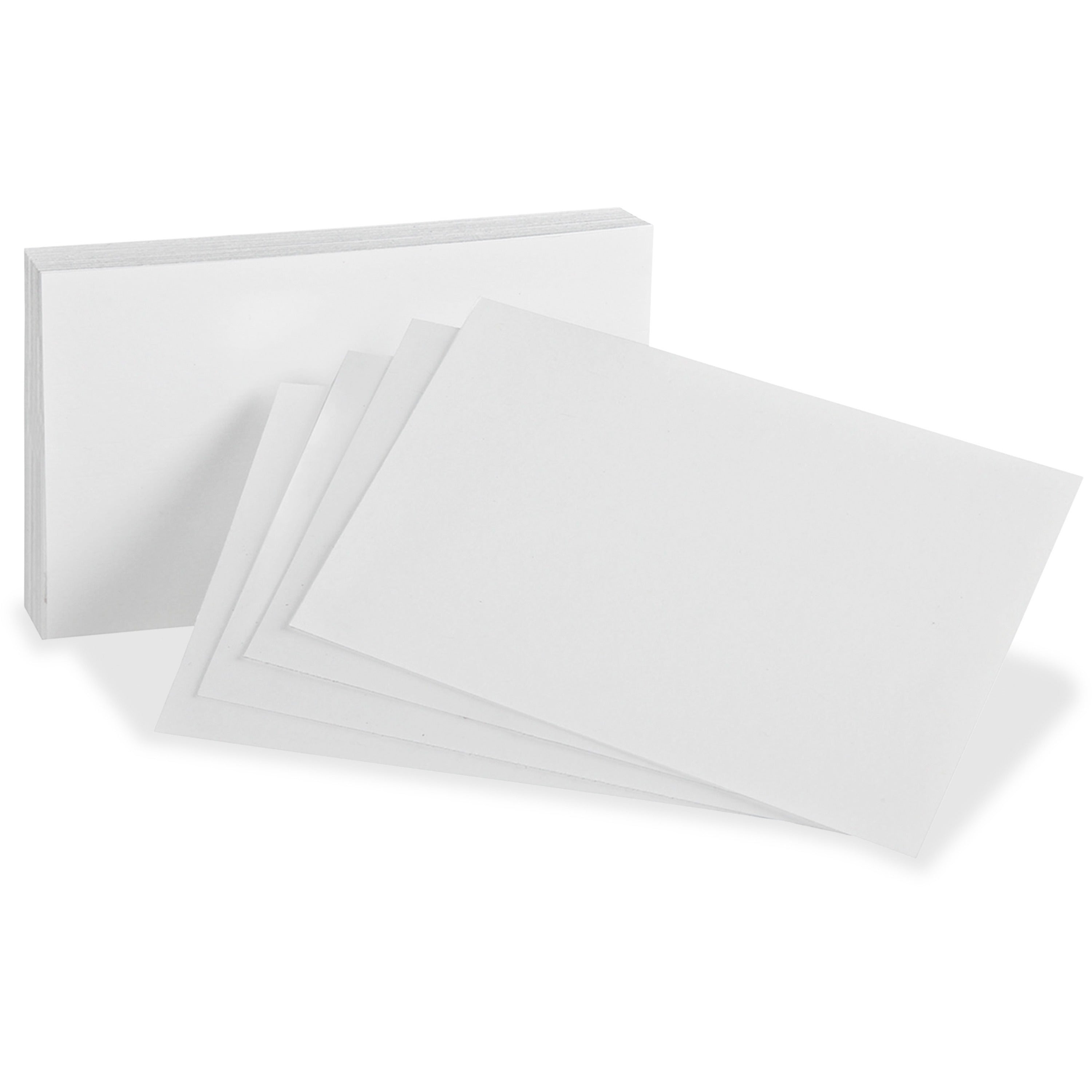 Oxford Blank Index Cards - Plain - 3" x 5" - White Paper - 300 / Pack -