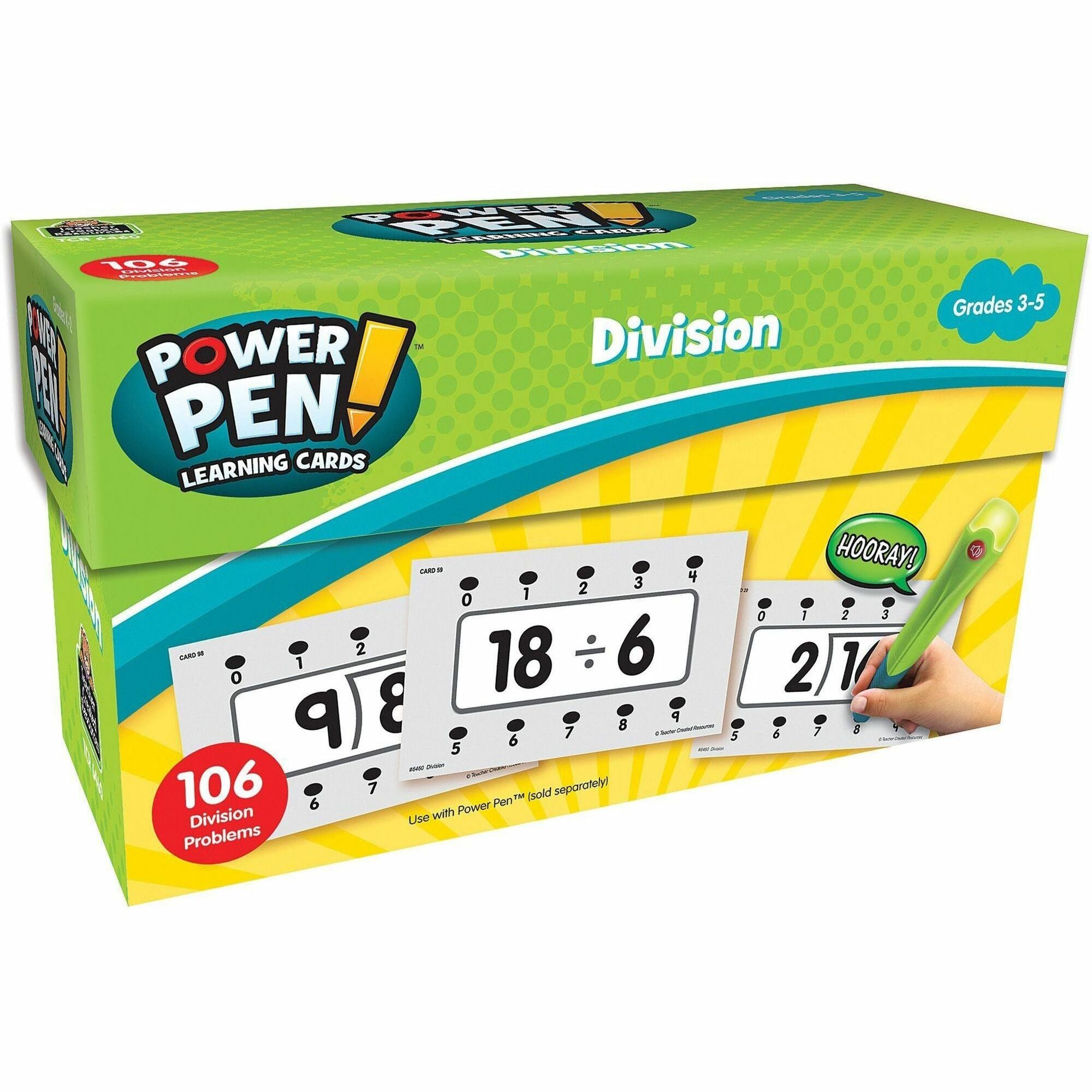 Teacher Created Resources Power Pen Division Cards - Theme/Subject: Learning - Skill Learning: Division - 53 Pieces - 1 Each -