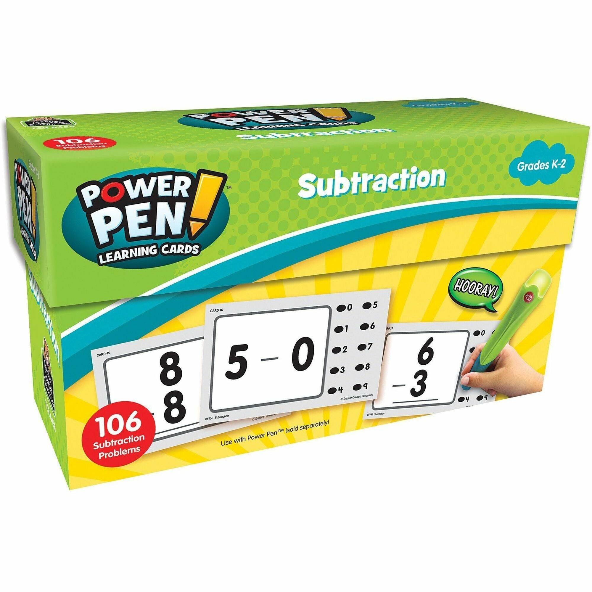 Teacher Created Resources Power Pen Subtraction Cards - Theme/Subject: Learning - Skill Learning: Subtraction - 53 Pieces - 1 Each -