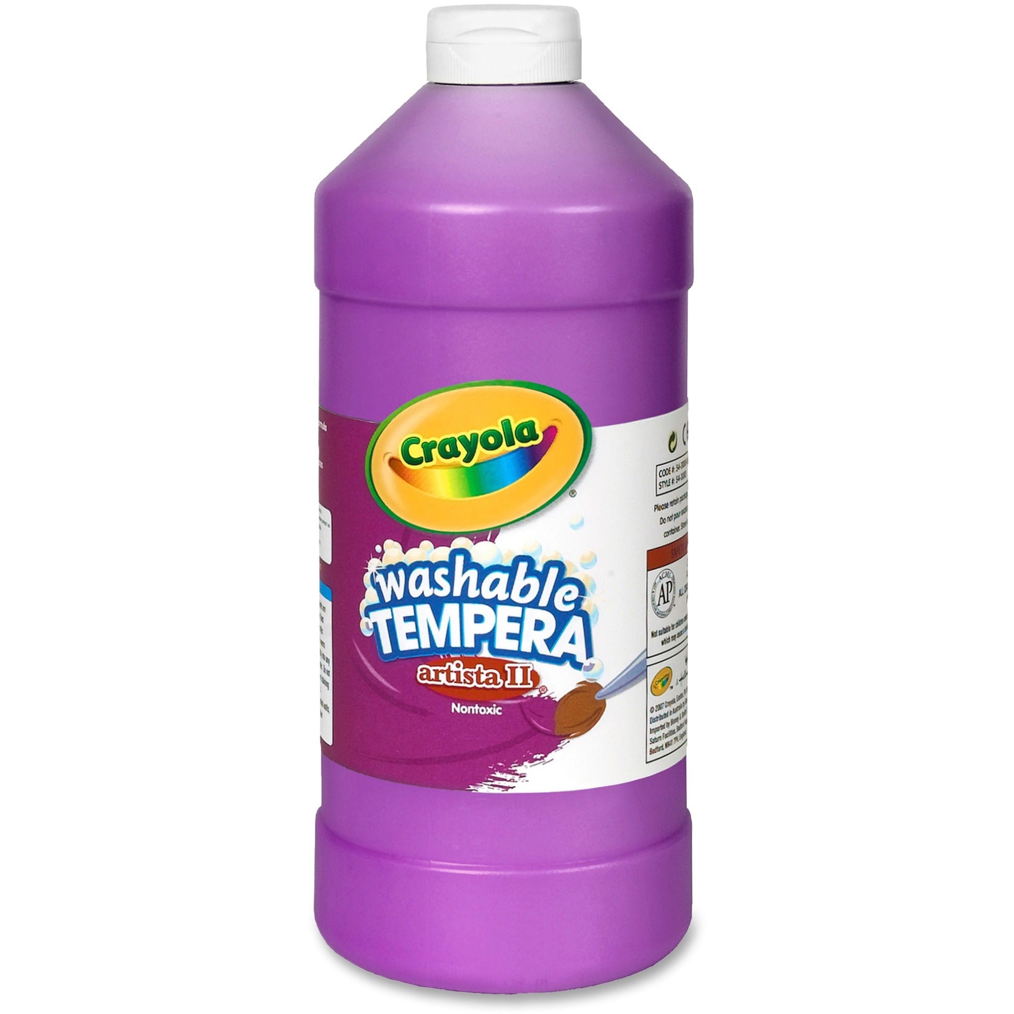 Crayola Washable Tempera Paint - 1 quart - 1 Each - Violet -