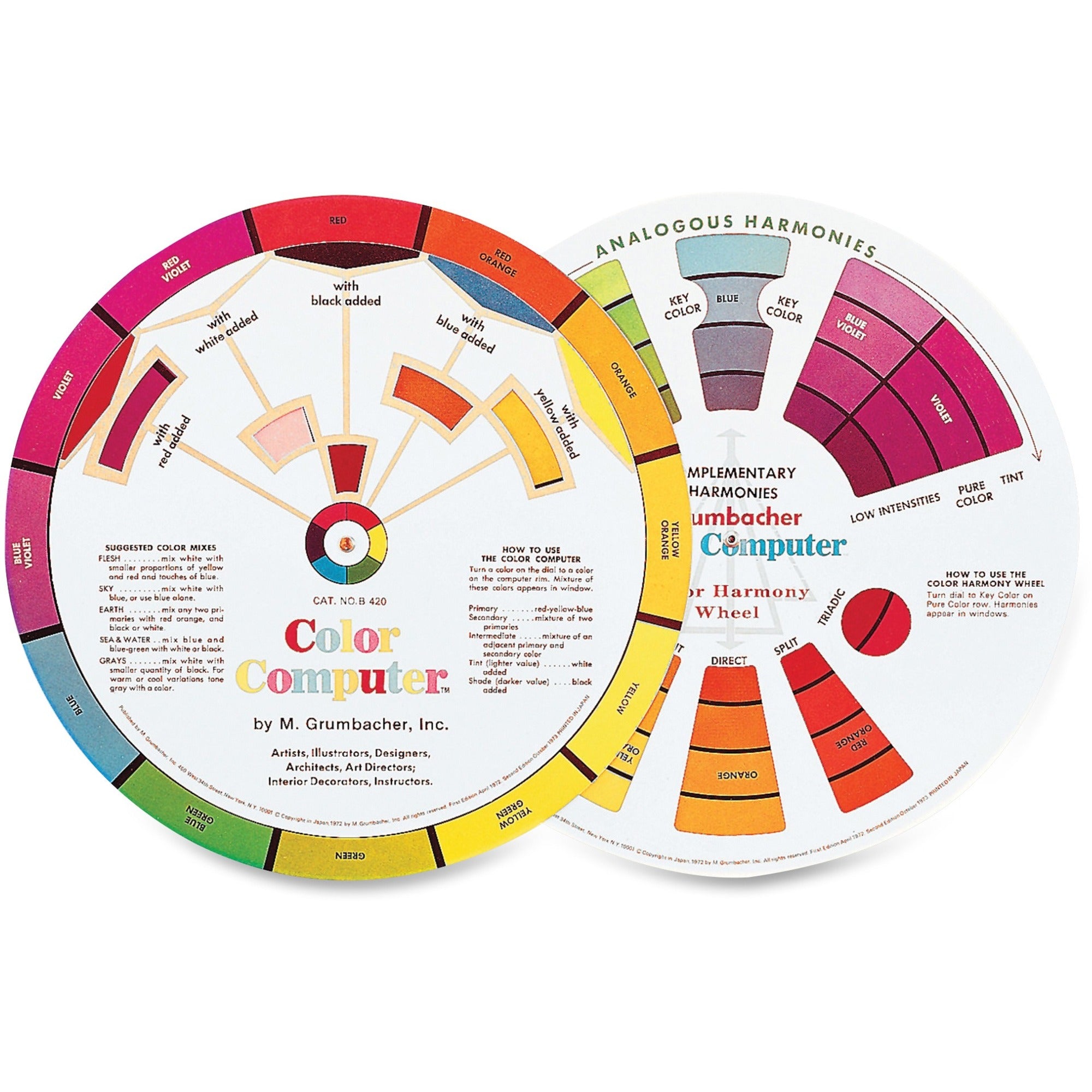 Grumbacher Dual-sided Color wheel - 1 Each - Multi -