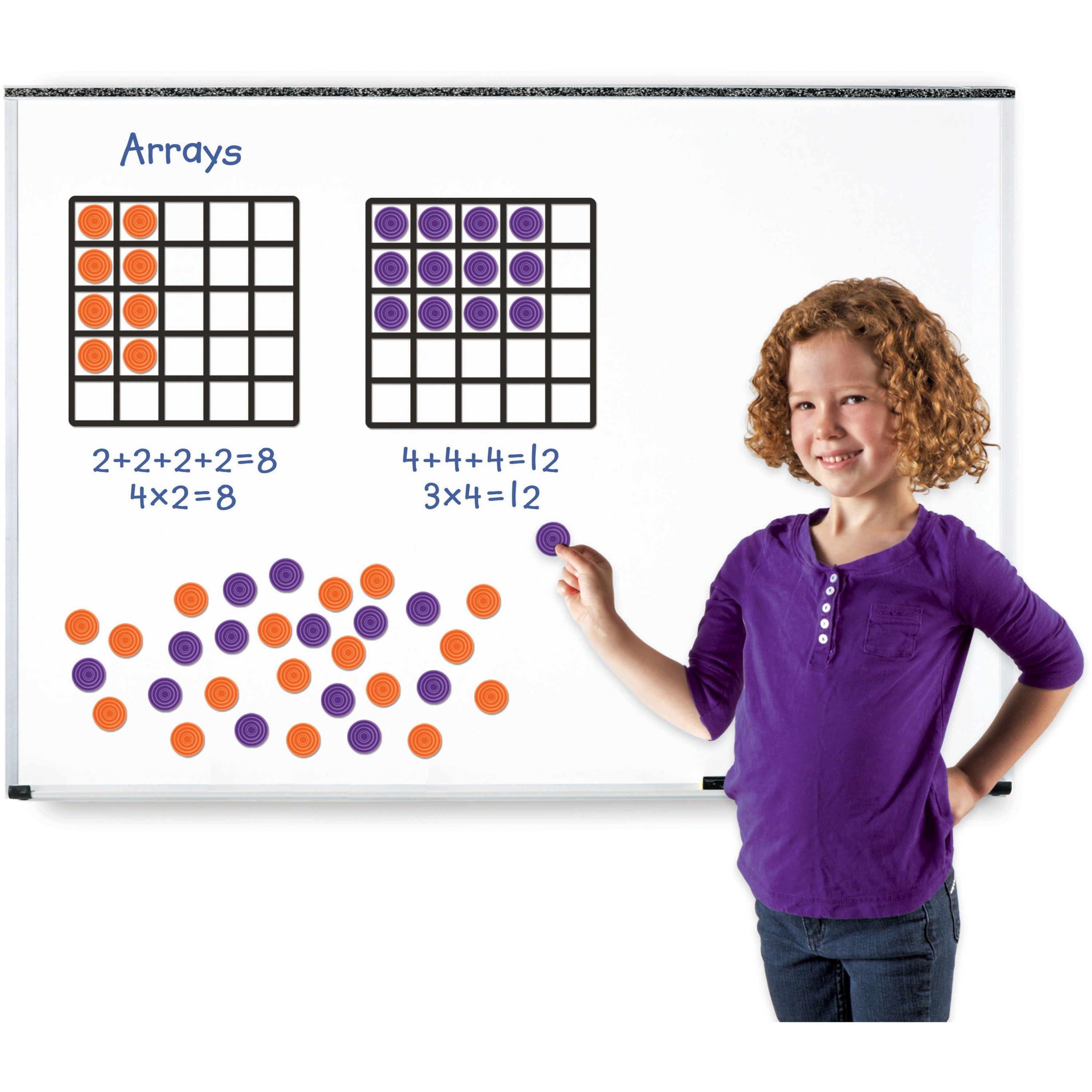 Learning Resources Giant Magnetic Array Set - Theme/Subject: Learning - Skill Learning: Multiplication, Addition, Number - 52 Pieces - 7+ - 1 / Set -