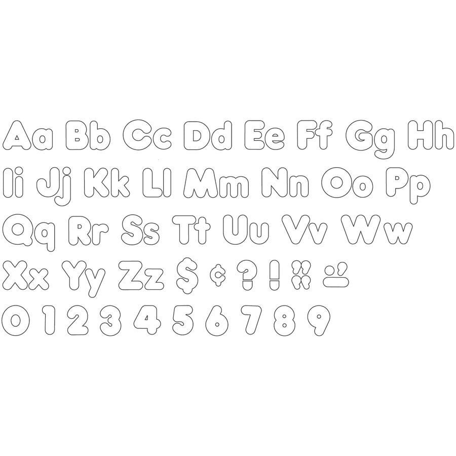 trend-white-4-casual-ready-letters-combo-pack-learning-theme-subject-50-x-uppercase-letters-82-x-lowercase-letters-20-x-numbers-30-x-punctuation-marks-shape-reusable-easy-to-use-fade-resistant-durable-4-height-x-8-length-white-21_tep79905 - 2