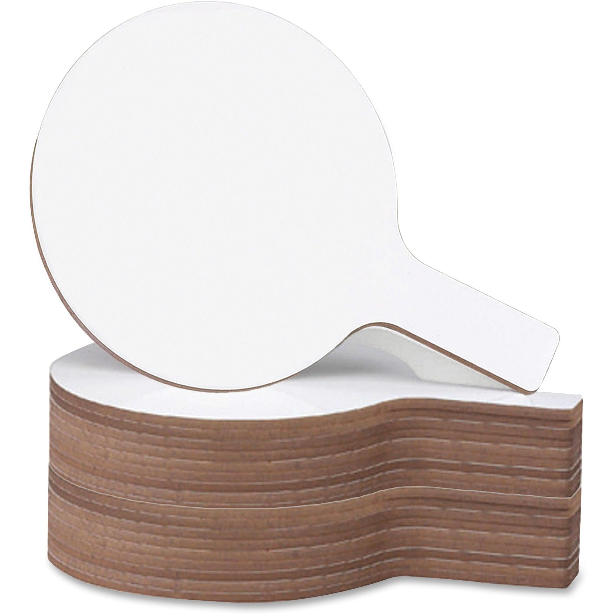 Flipside Mini Dry Erase Answer Paddle - 5" (0.4 ft) Width x 9" (0.8 ft) Height - White Surface - Paddle - 24 / Pack -