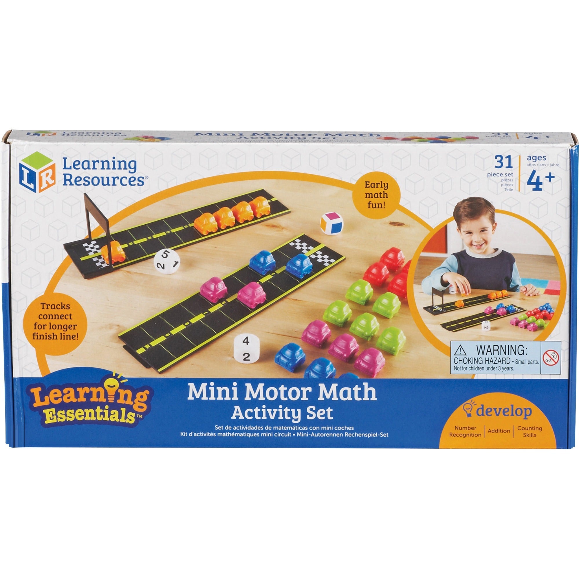 Learning Resources Mini Motor Math Activity Set - Theme/Subject: Fun, Learning - Skill Learning: Number Recognition, Addition, Counting, Subtraction, Patterning, Number - 4-8 Year - Assorted -