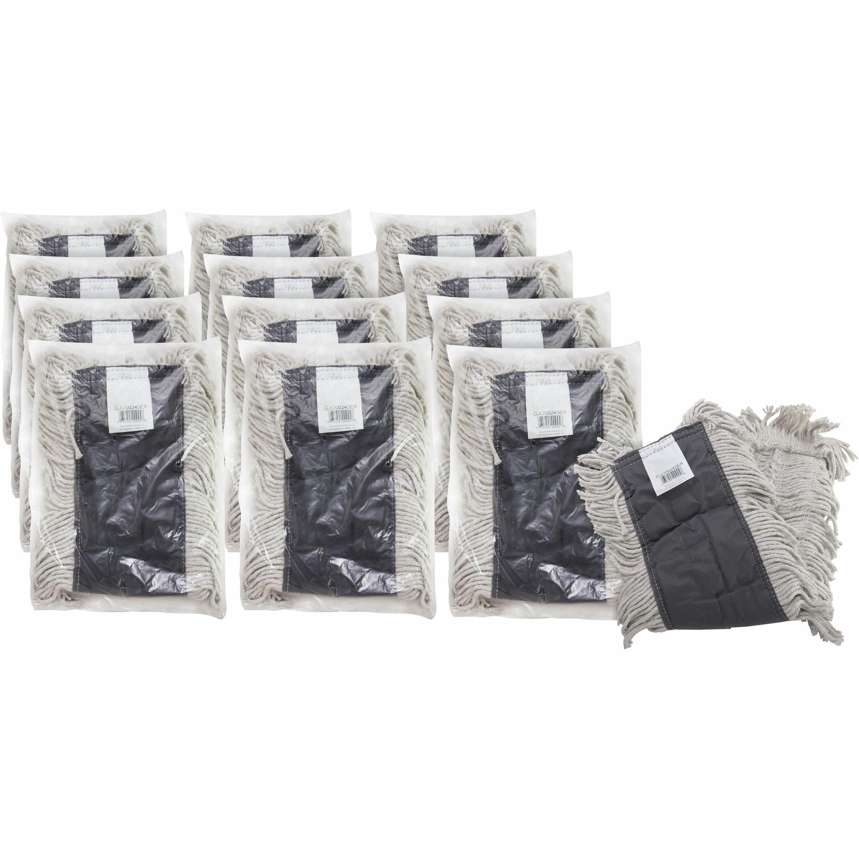 genuine-joe-disposable-dust-mop-refill-5-width-x-24-length-cotton-natural-12-carton_gjo00245ct - 1