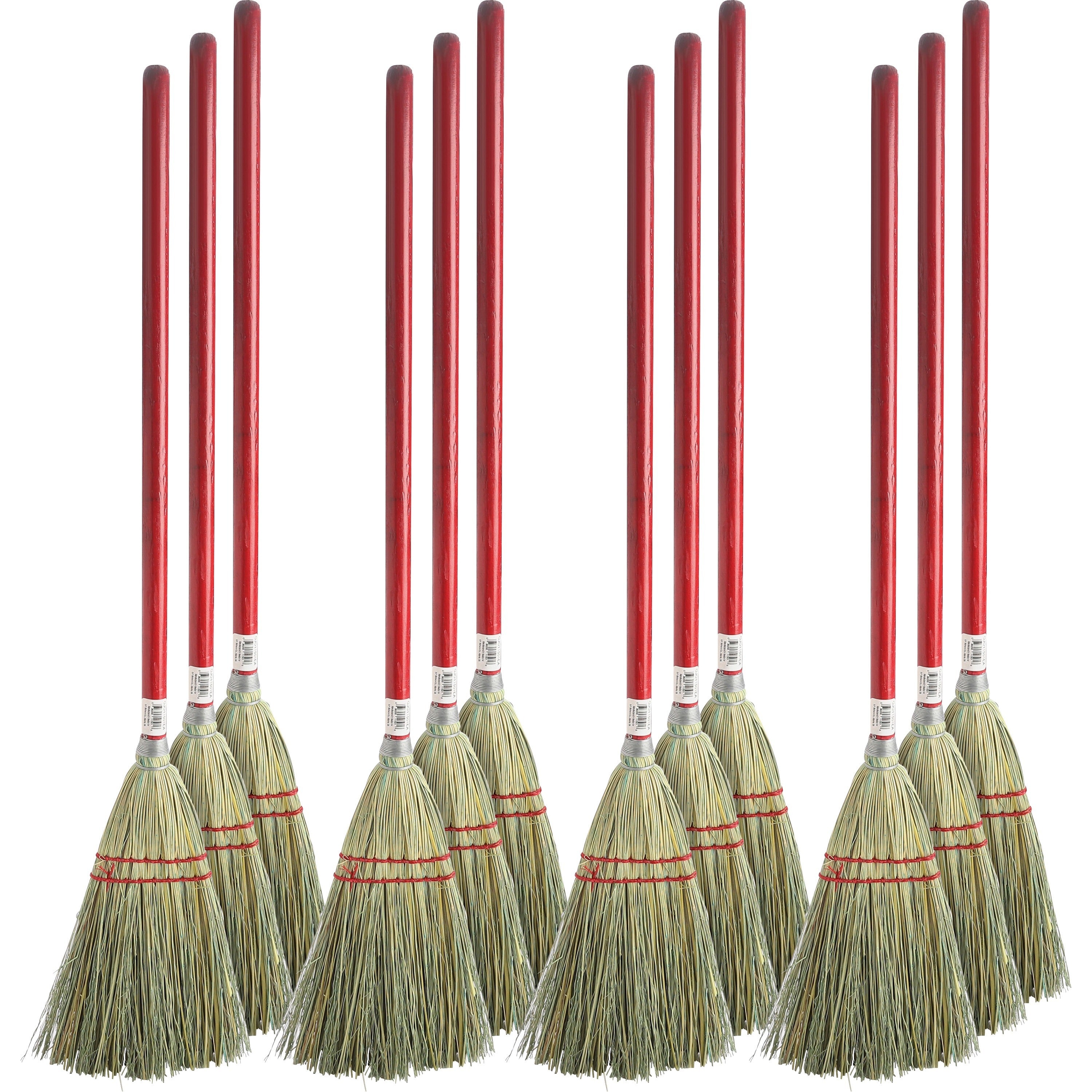 genuine-joe-lobby-broom-24-handle-length-wood-handle-12-carton-natural_gjo11501ct - 1
