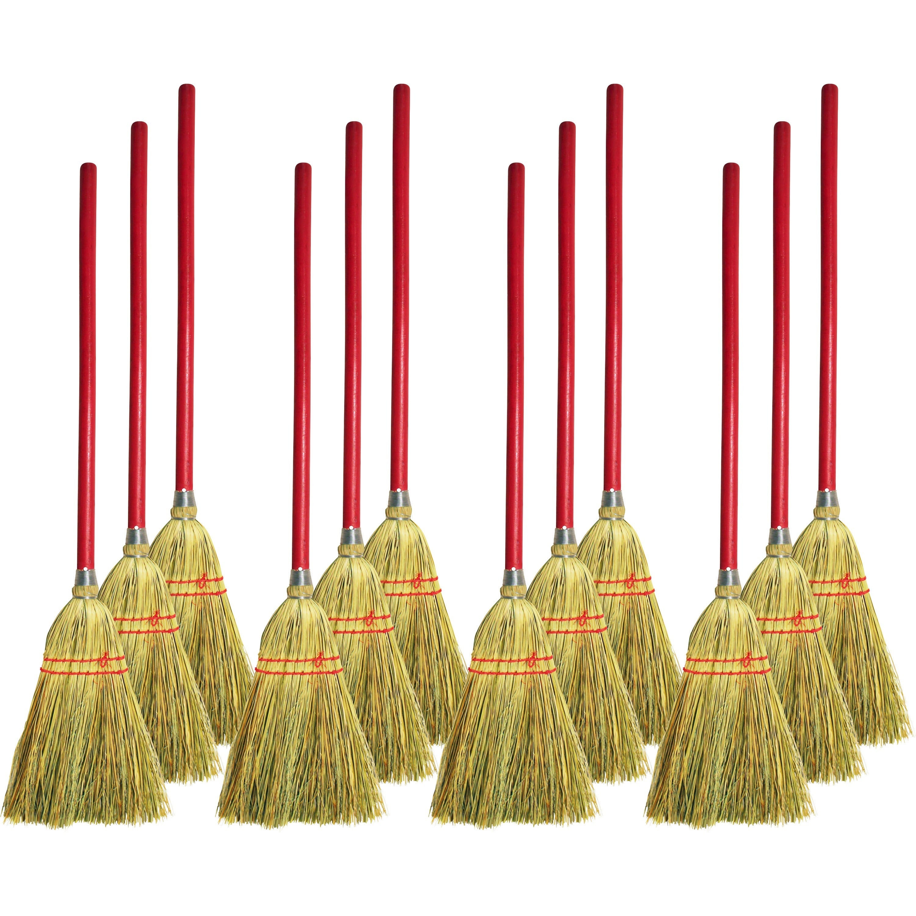 genuine-joe-lobby-broom-34-handle-length-wood-handle-12-carton-natural_gjo12501ct - 1