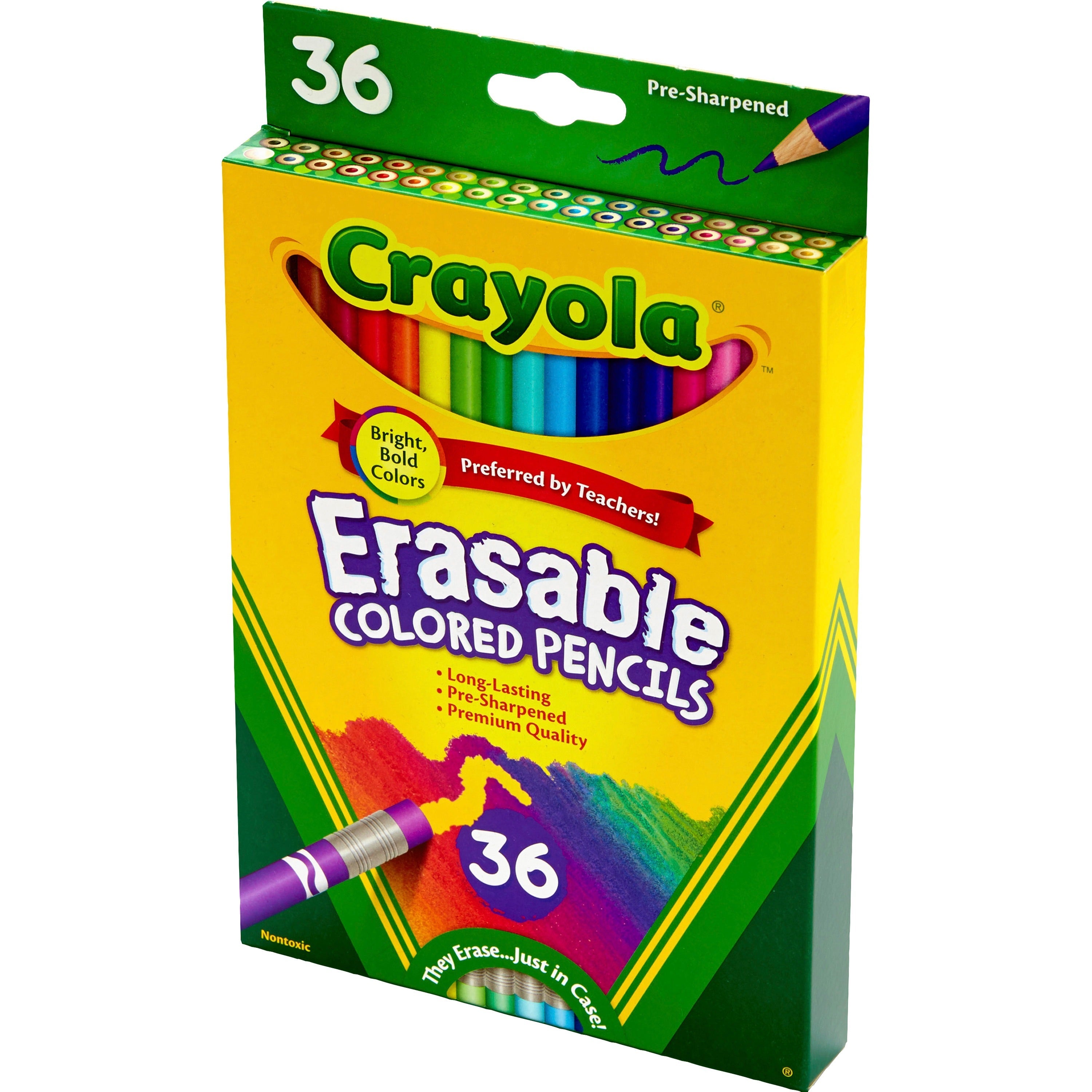 crayola-erasable-colored-pencils-33-mm-lead-diameter-thick-point-assorted-lead-36-pack_cyo681036 - 2