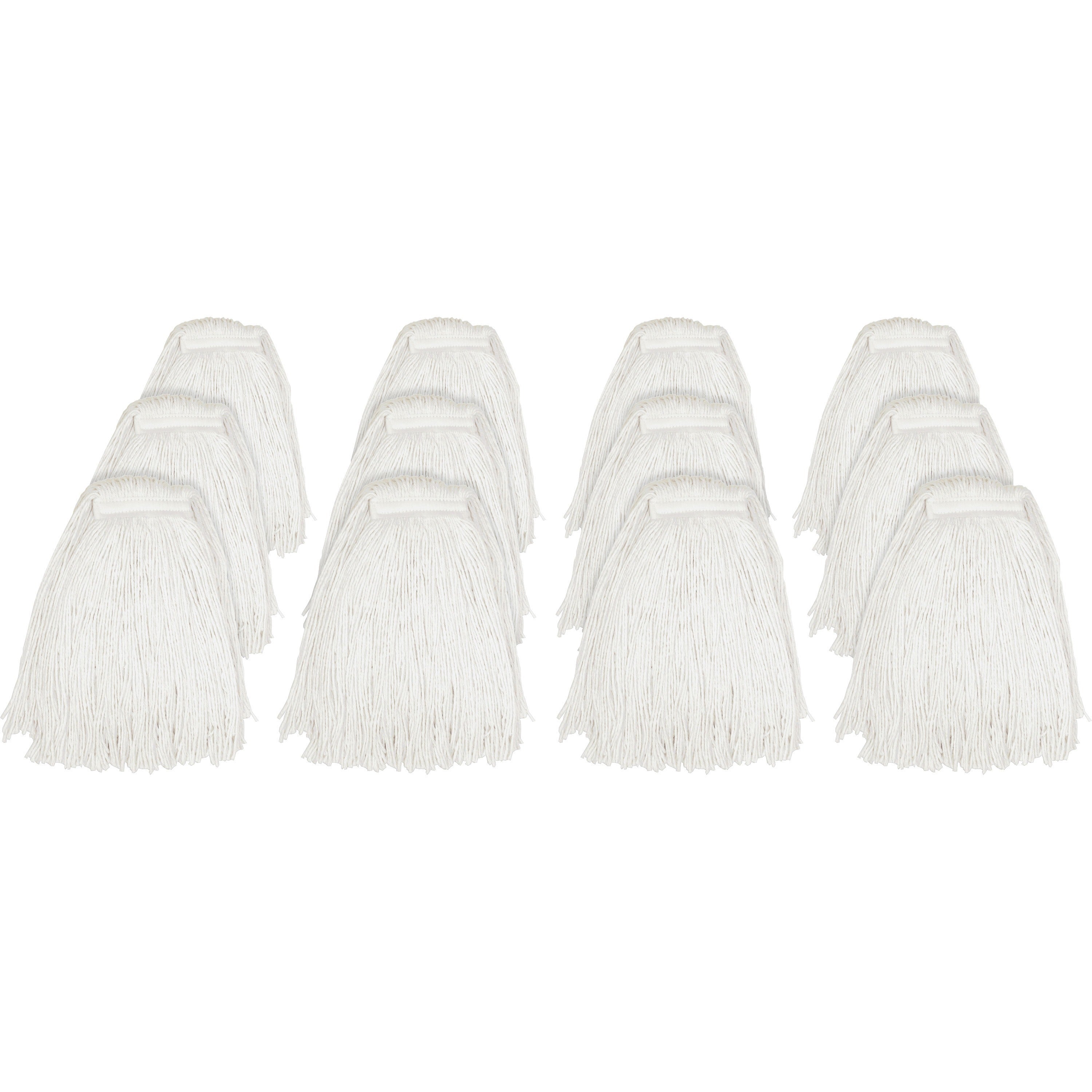 Genuine Joe Cut End Mophead - Rayon - Natural - 12 / Carton - 1
